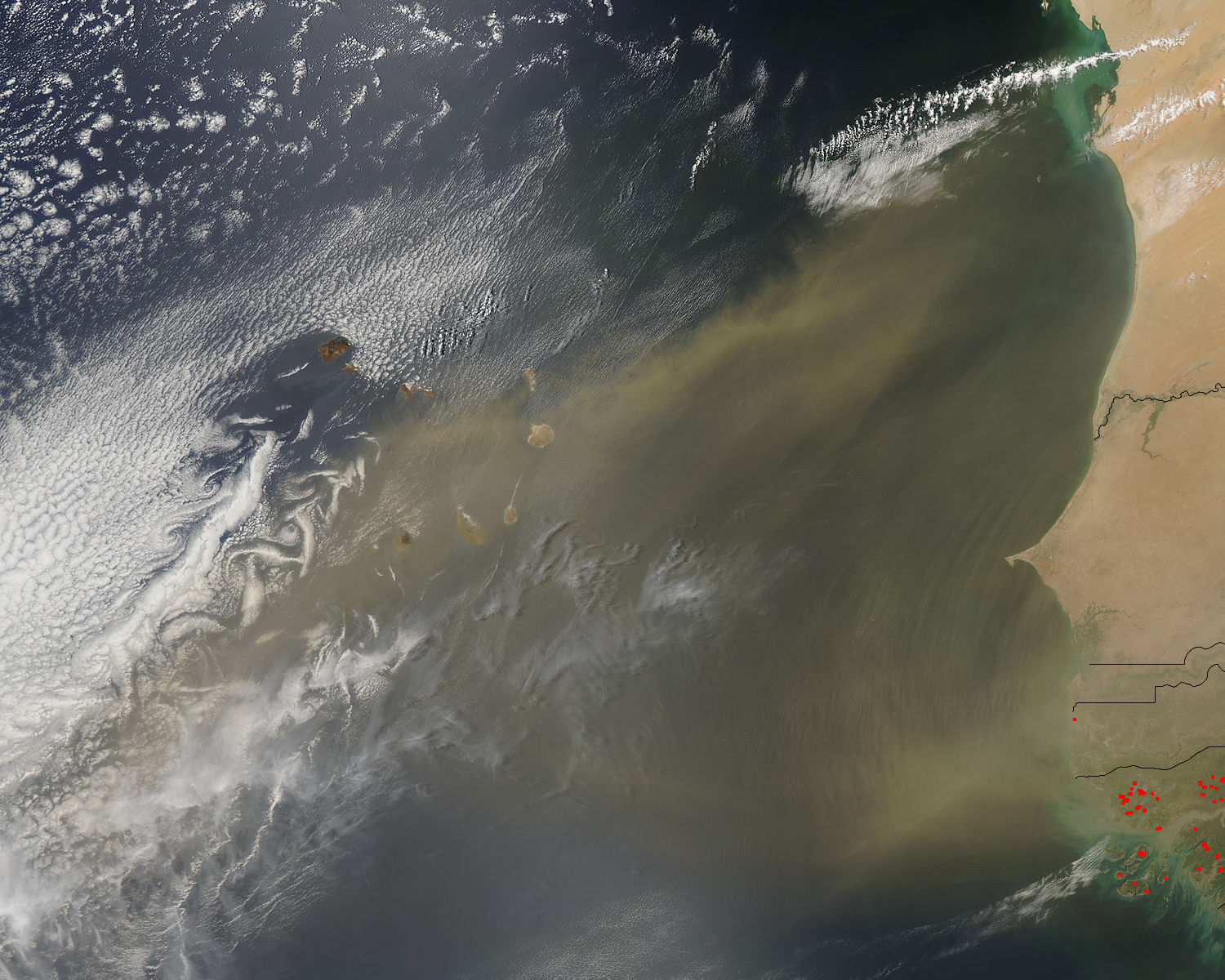 Dust storm off West Africa - related image preview