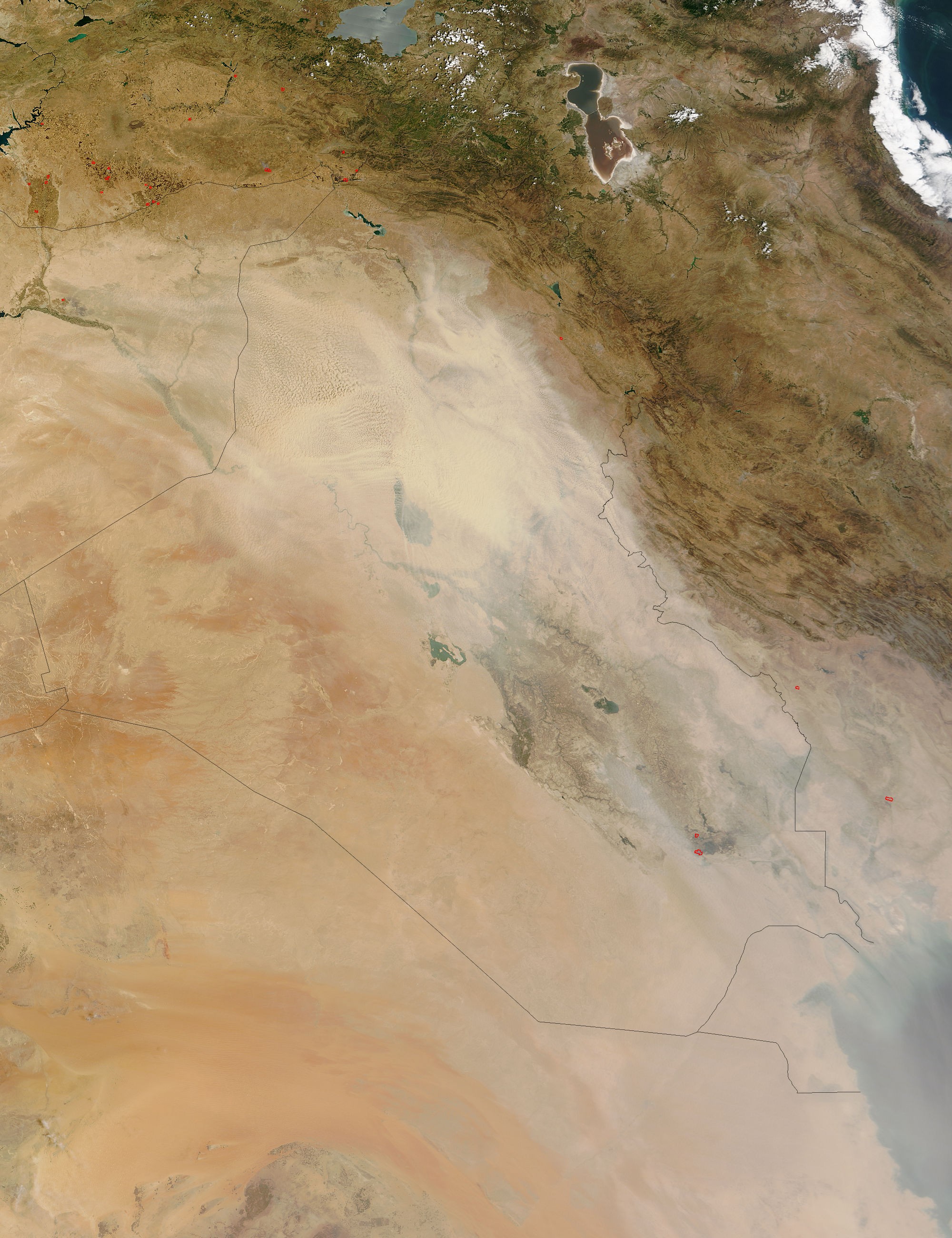 Dust storm over Iraq - related image preview