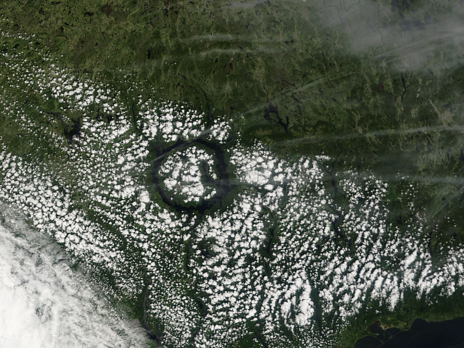 Clouds around Manicouagan Reservoir, Quebec - related image preview