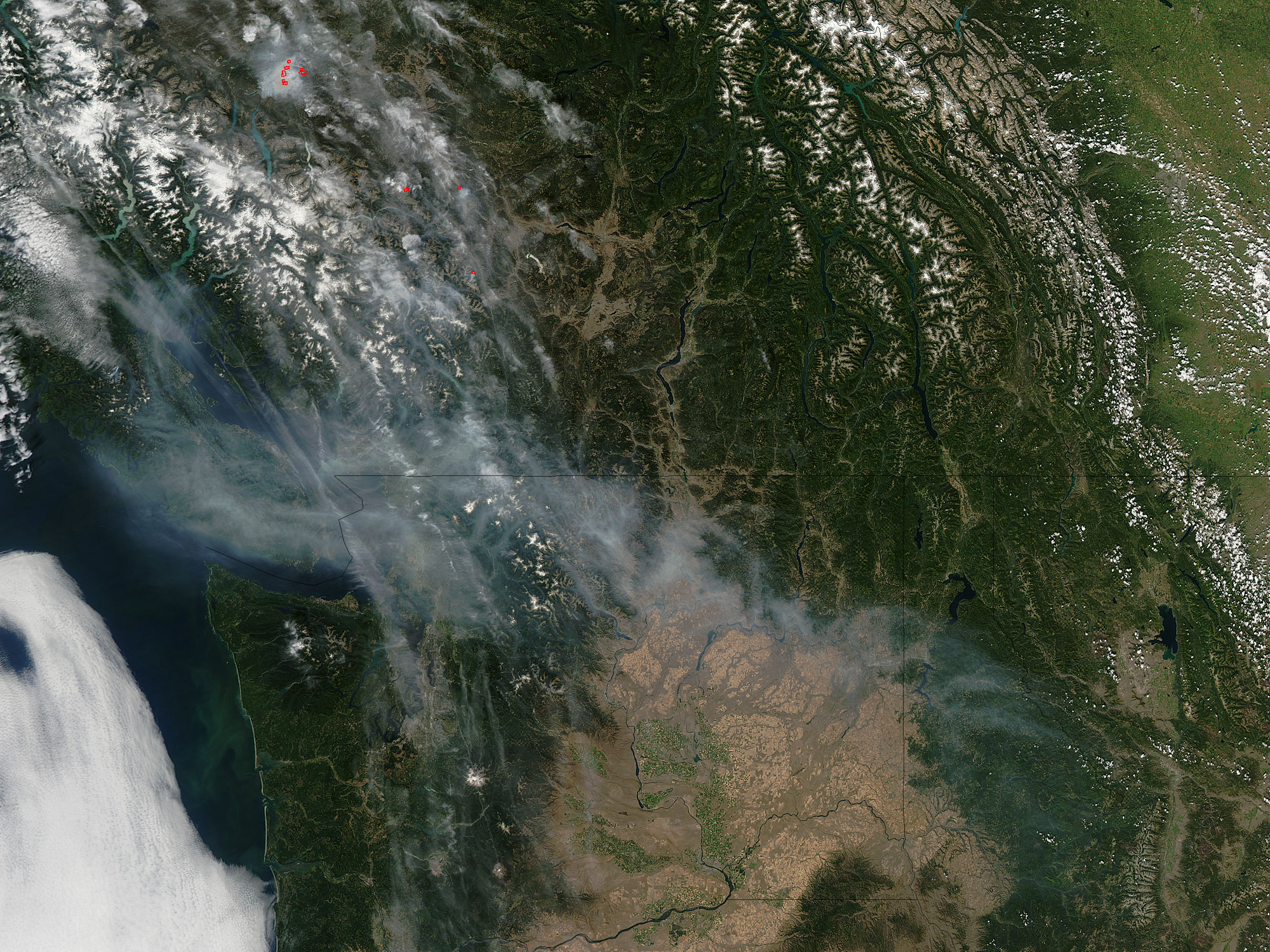 Smoke over Washington state - related image preview