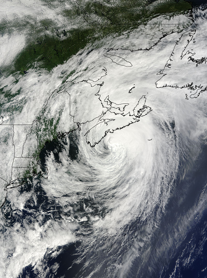 Hurricane Bill (03L) over Nova Scotia - related image preview