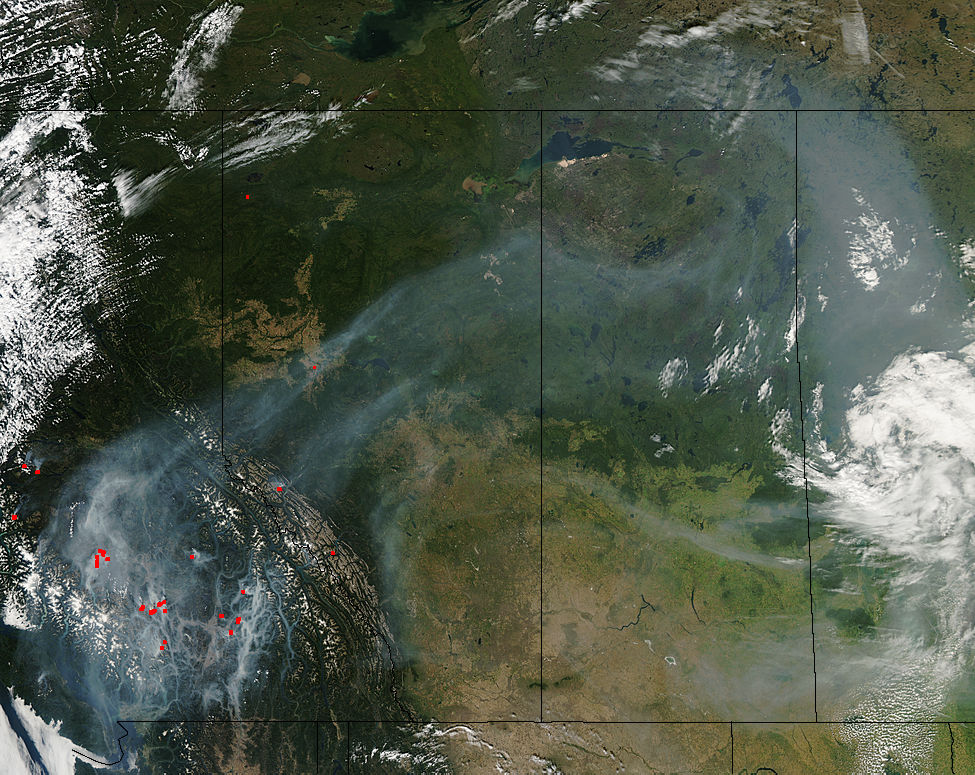 Smoke and fires in western Canada - related image preview