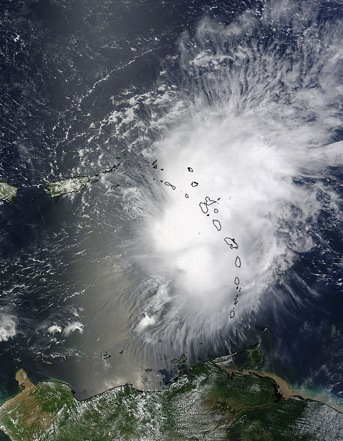 Tropical Storm Erika (06L) over the Lesser Antilles, Atlantic Ocean - related image preview