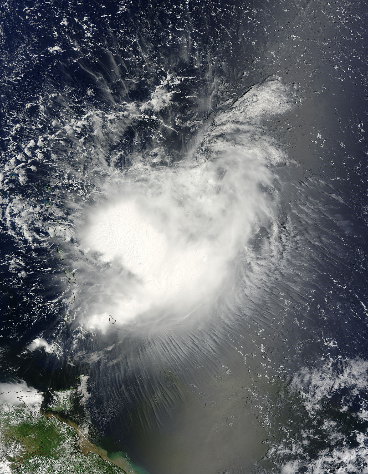 Tropical Storm Erika (06L) off the Lesser Antilles, Atlantic Ocean - related image preview