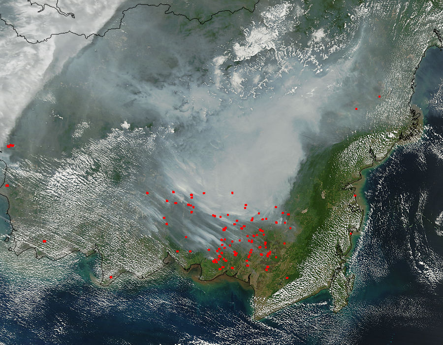 Smoke and fires in Borneo - related image preview