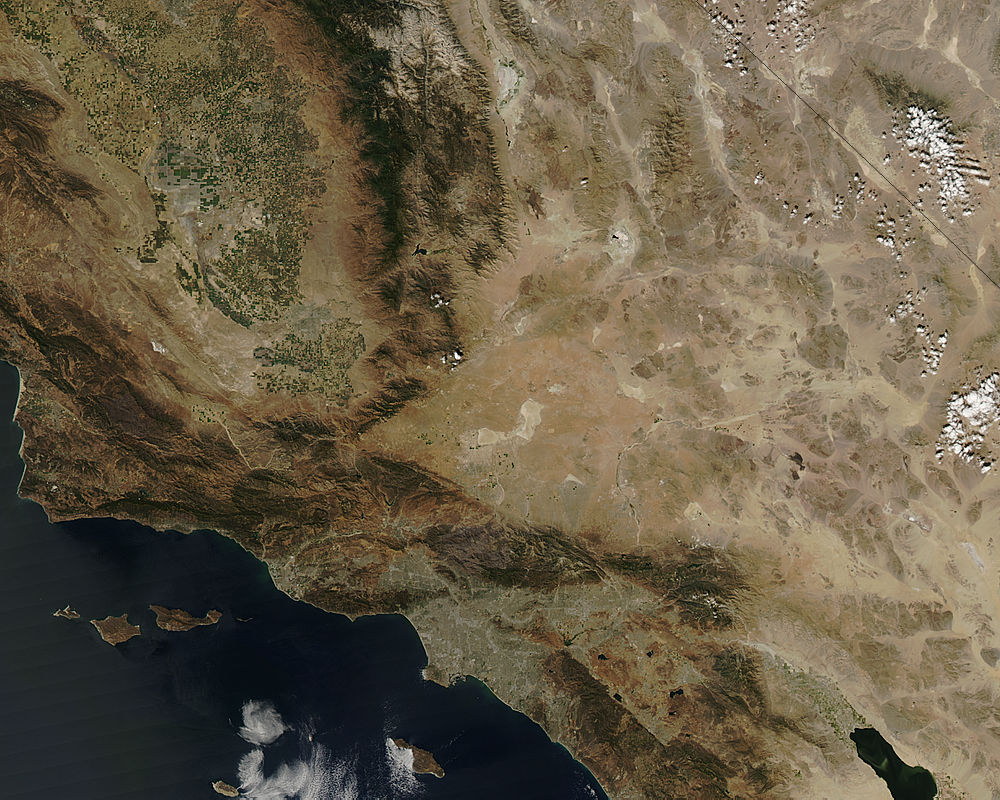 Burn scars near Los Angeles, California (true color) - related image preview