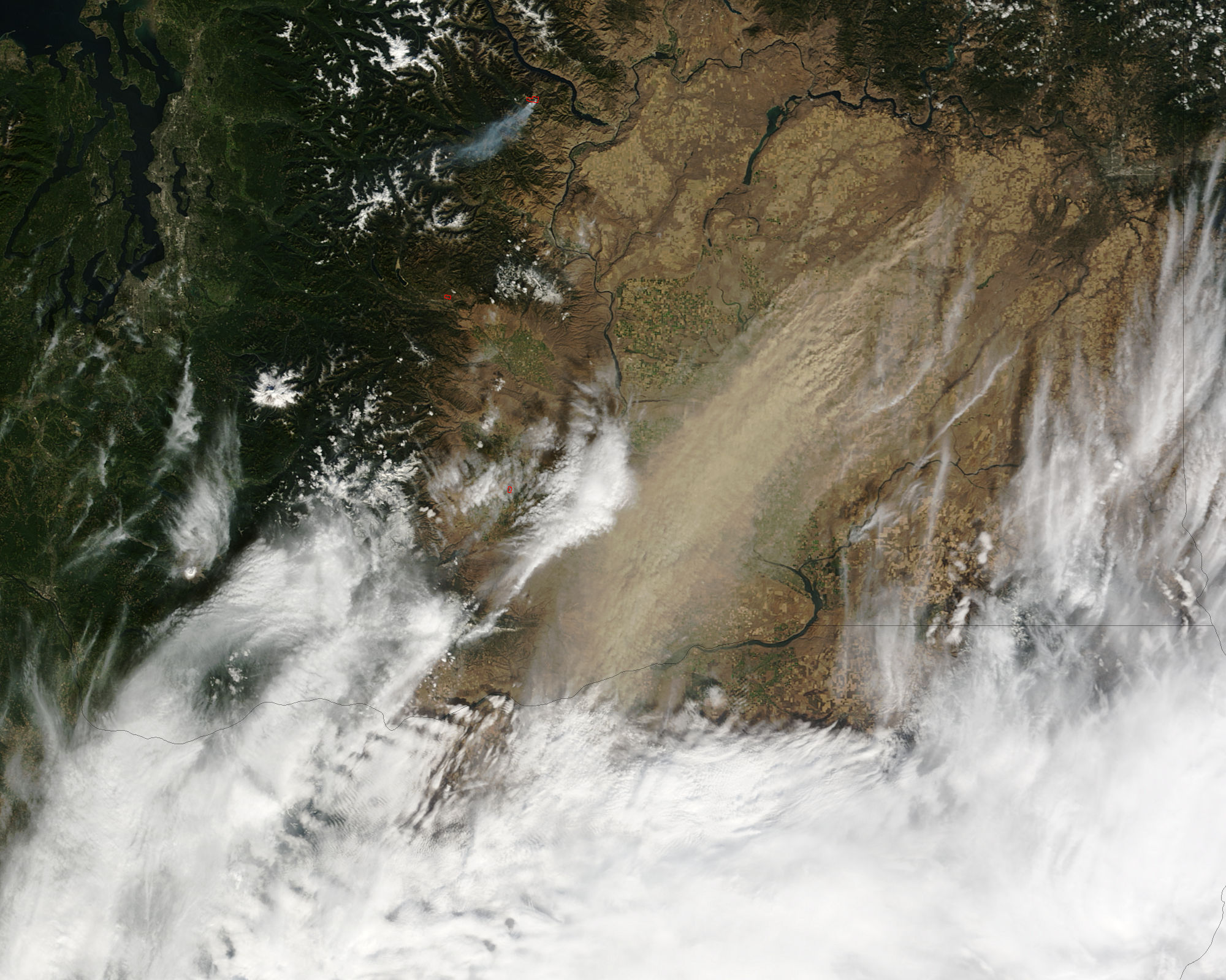 Dust storm in central Washington (morning overpass) - related image preview