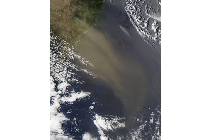 Dust storm off New South Wales, Australia