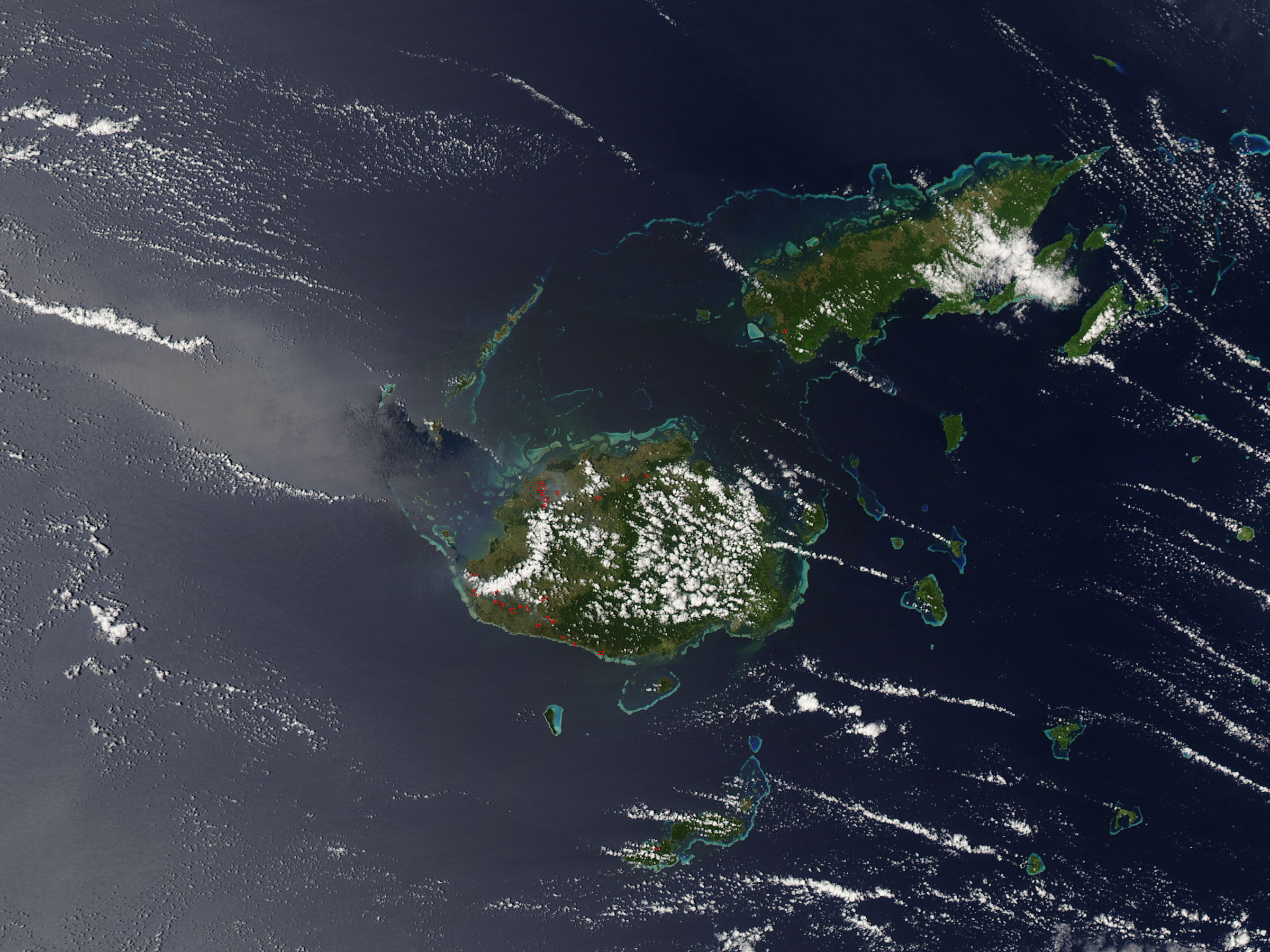 Fires in the Fiji Islands