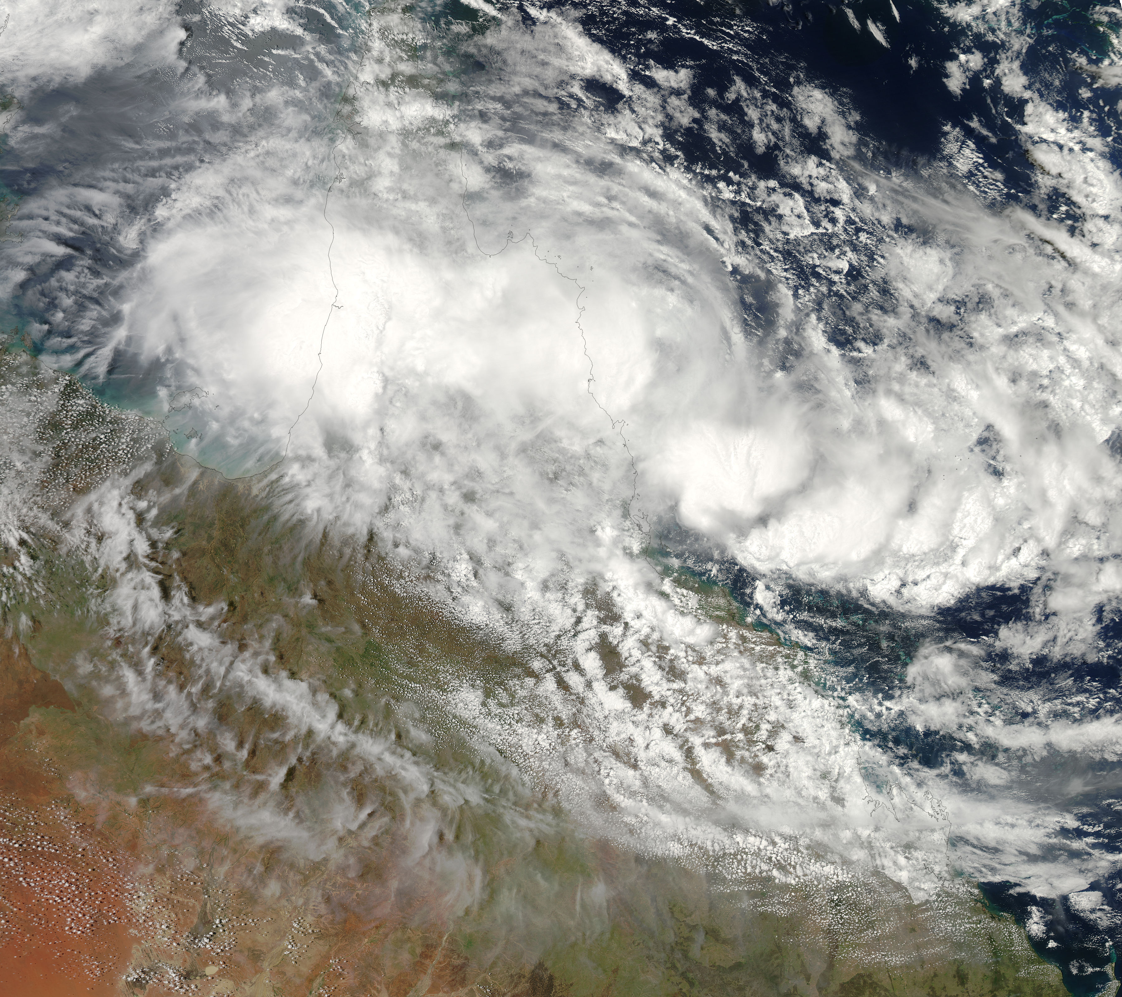 Tropical Cyclone Olga (09P) over northeast Australia - related image preview