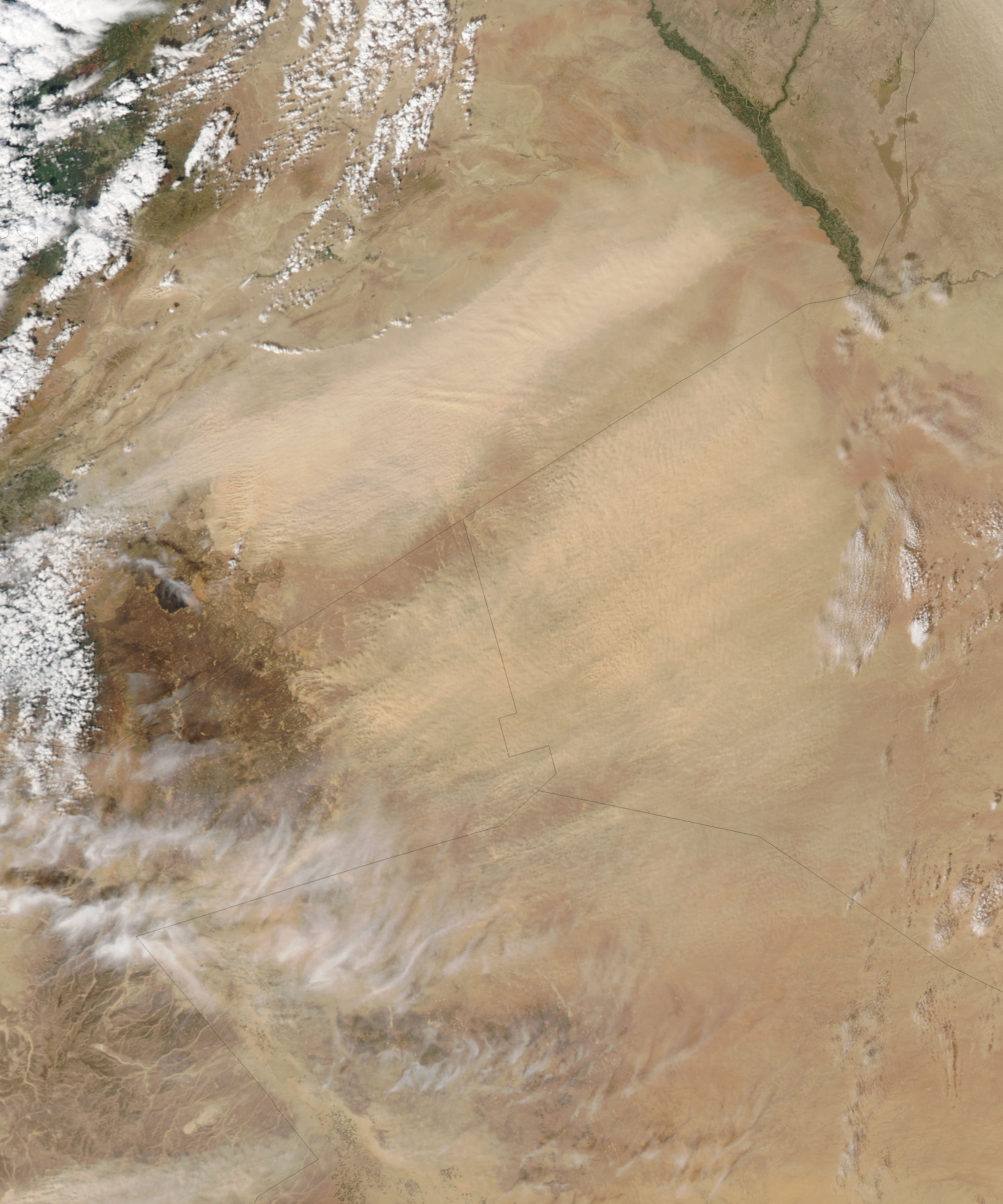 Dust storms in the Middle East (afternoon overpass) - related image preview