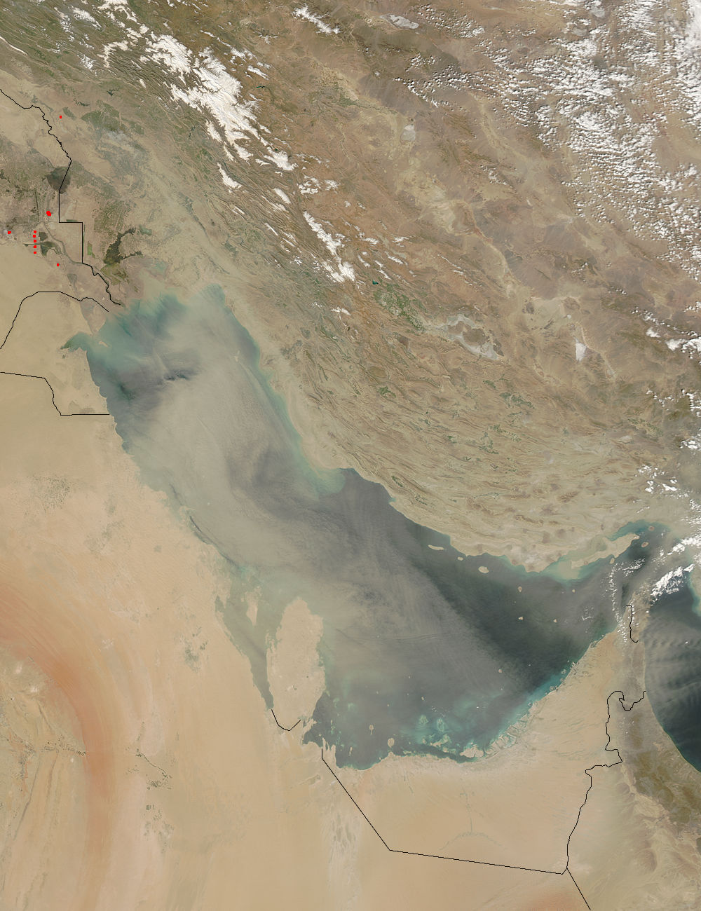 Dust storm over the Persian Gulf - related image preview