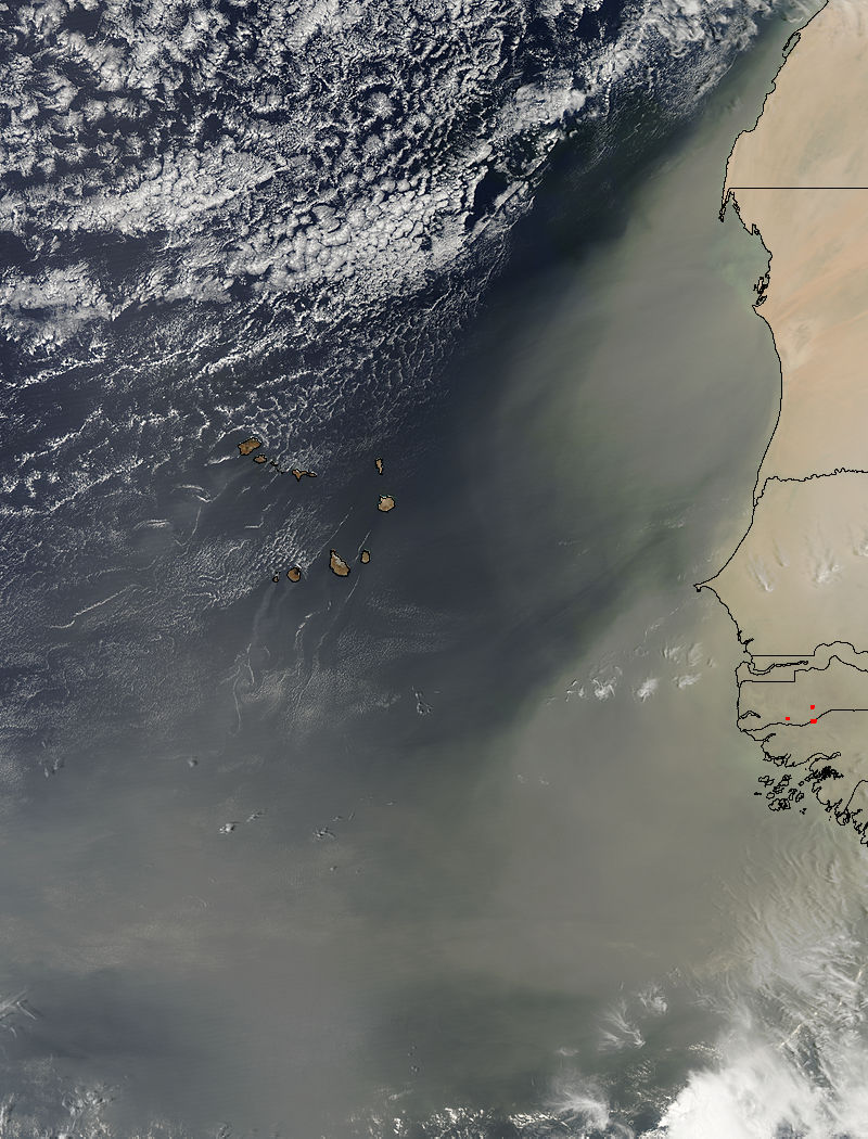 Dust storm off West Africa - related image preview