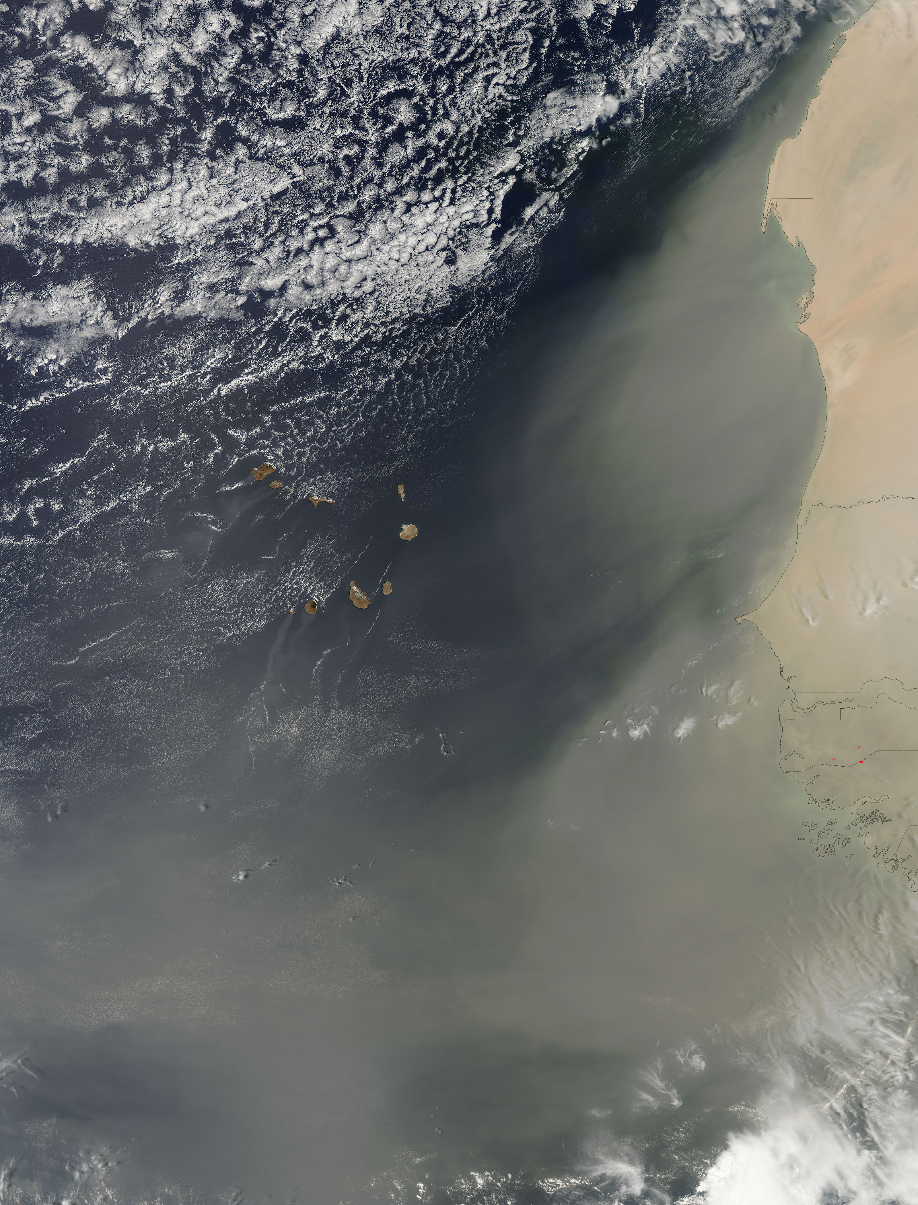 Dust storm off West Africa