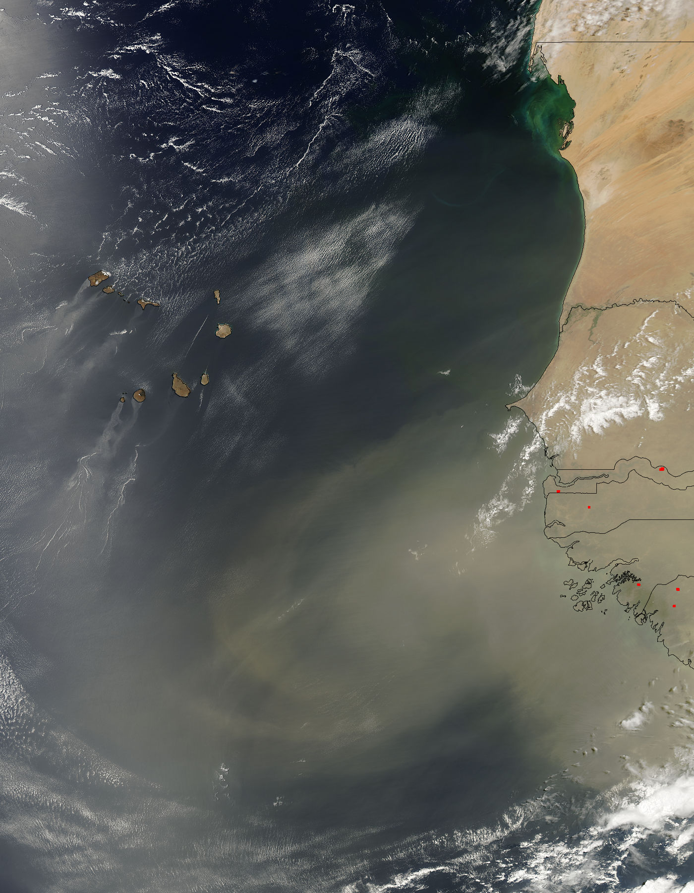 Dust storm off West Africa - related image preview