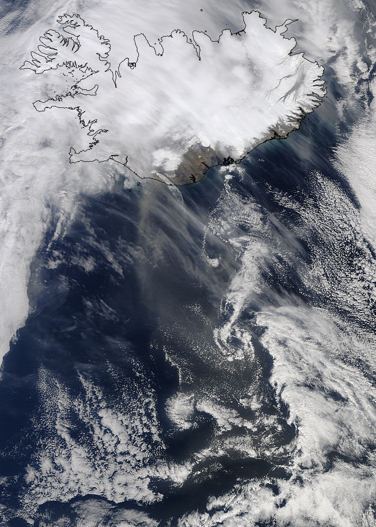 Ash and steam plumes from Eyjafjallajokull Volcano, Iceland - related image preview