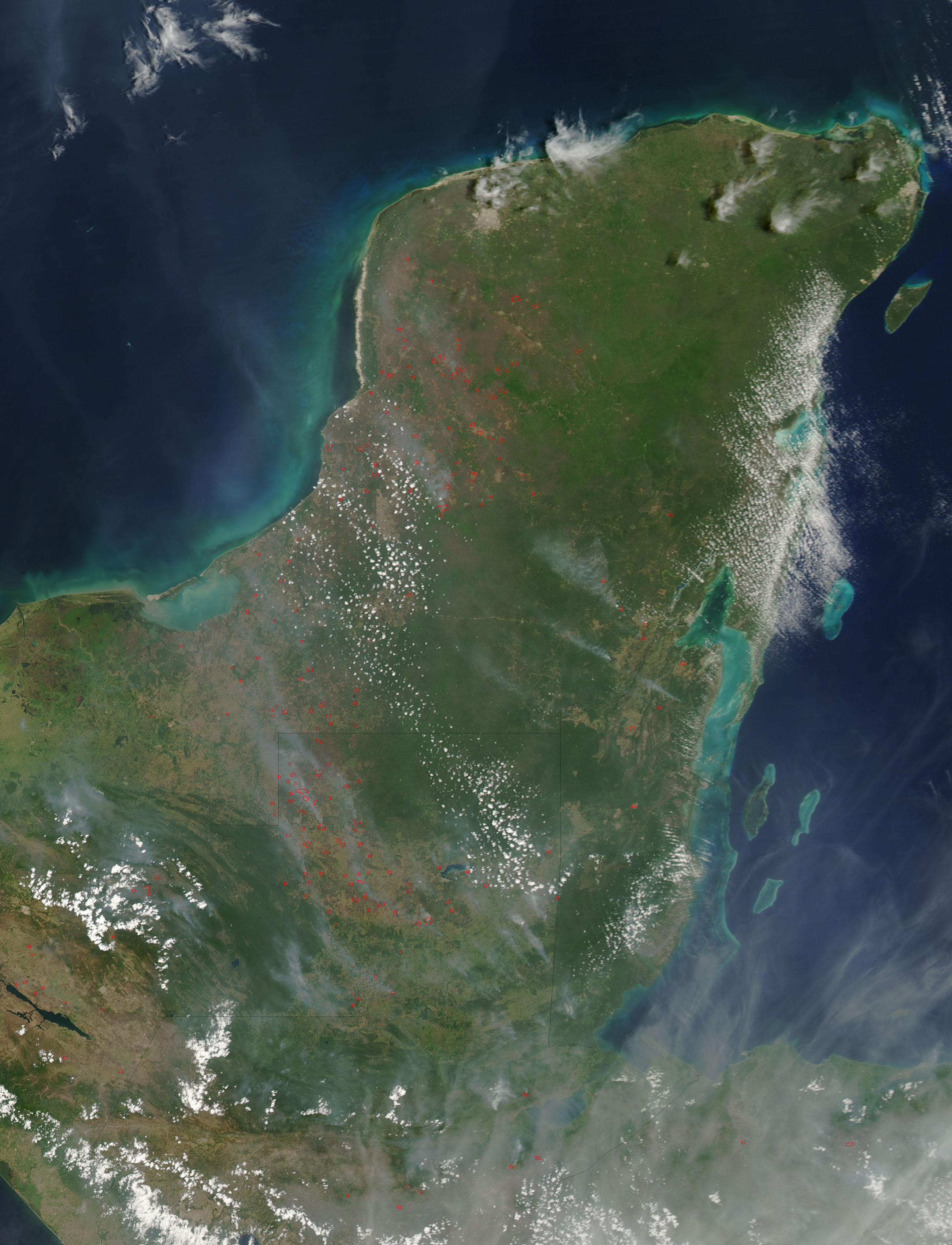 Fires on the Yucatan Peninsula - related image preview