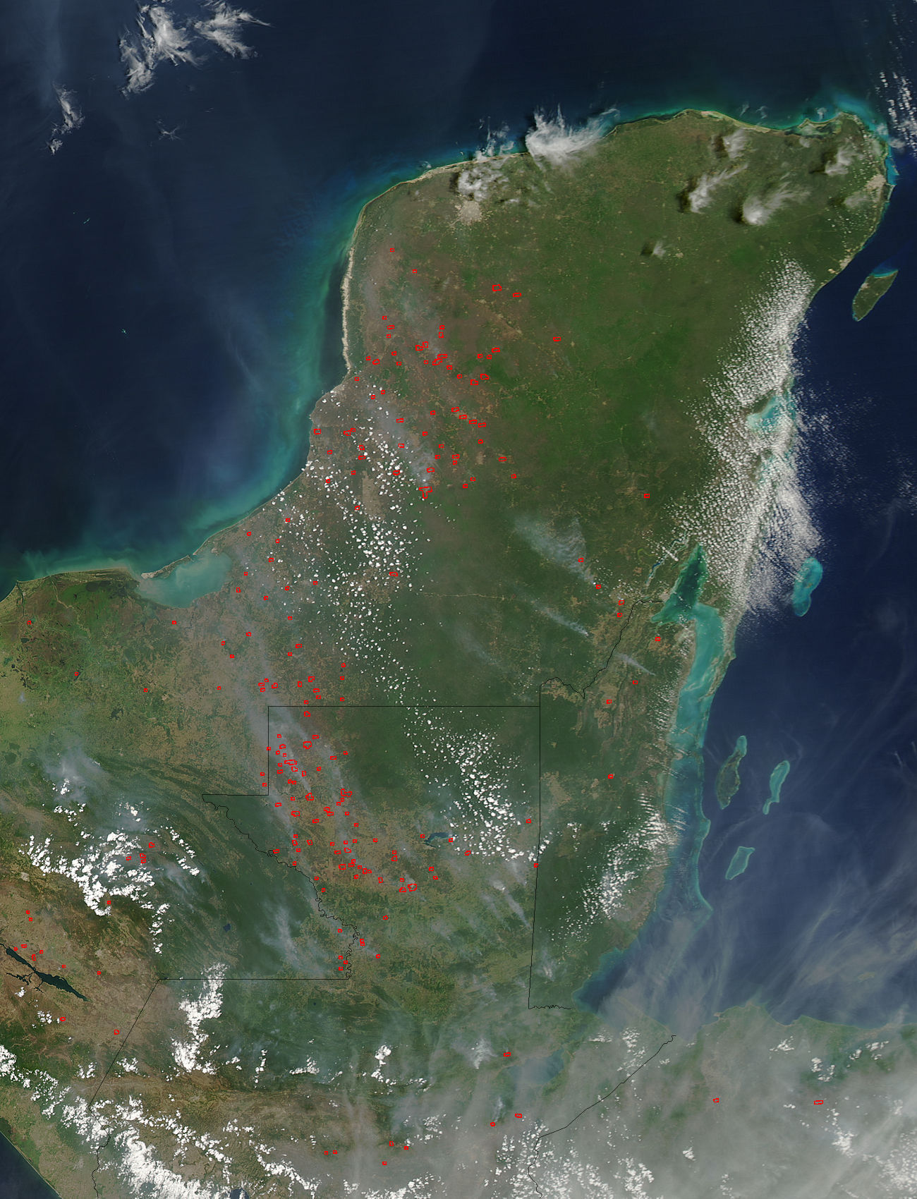 Fires on the Yucatan Peninsula - related image preview