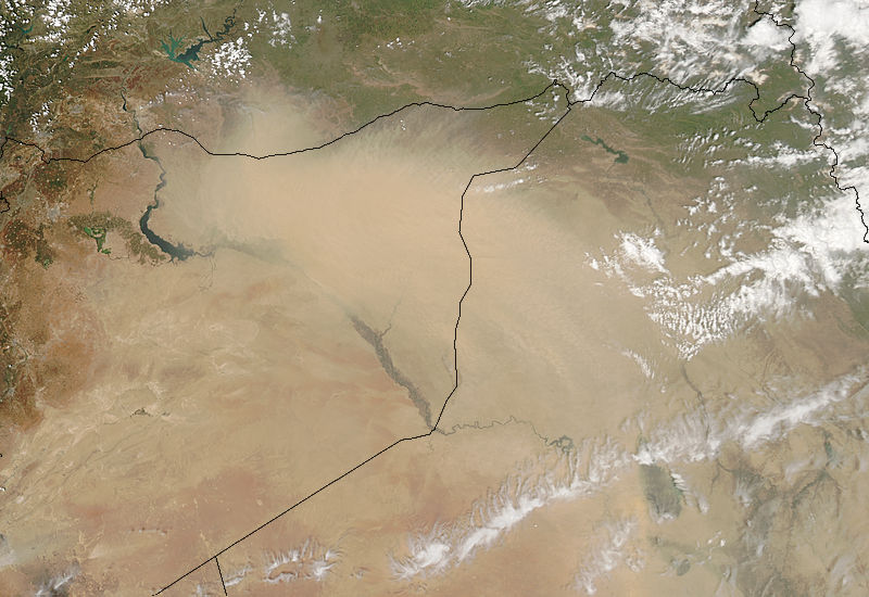 Dust storm over Syria and Iraq - related image preview