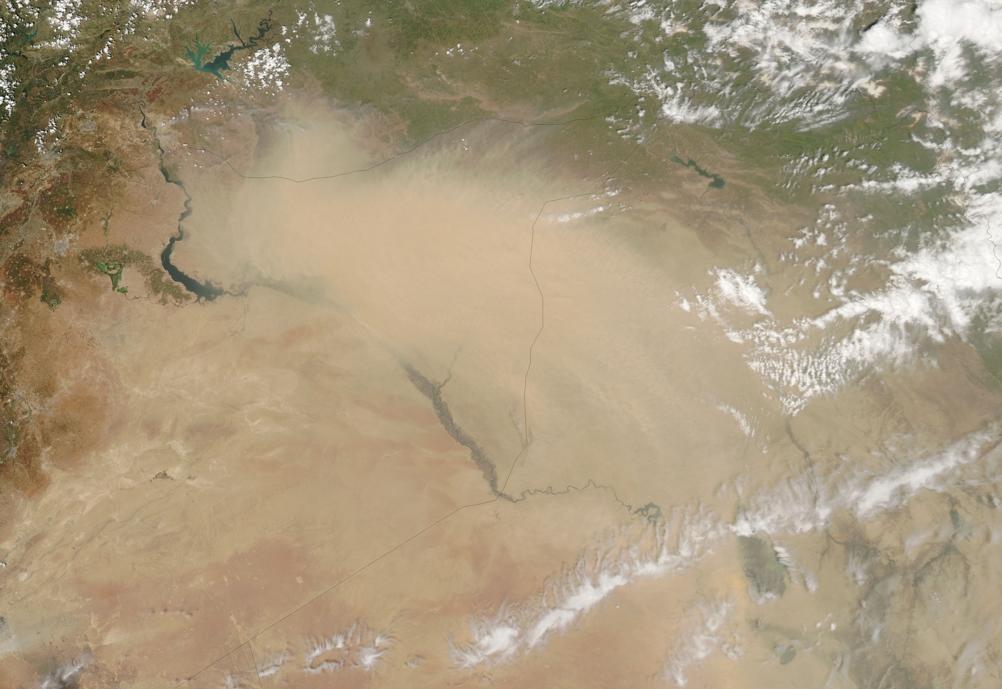 Dust storm over Syria and Iraq - related image preview