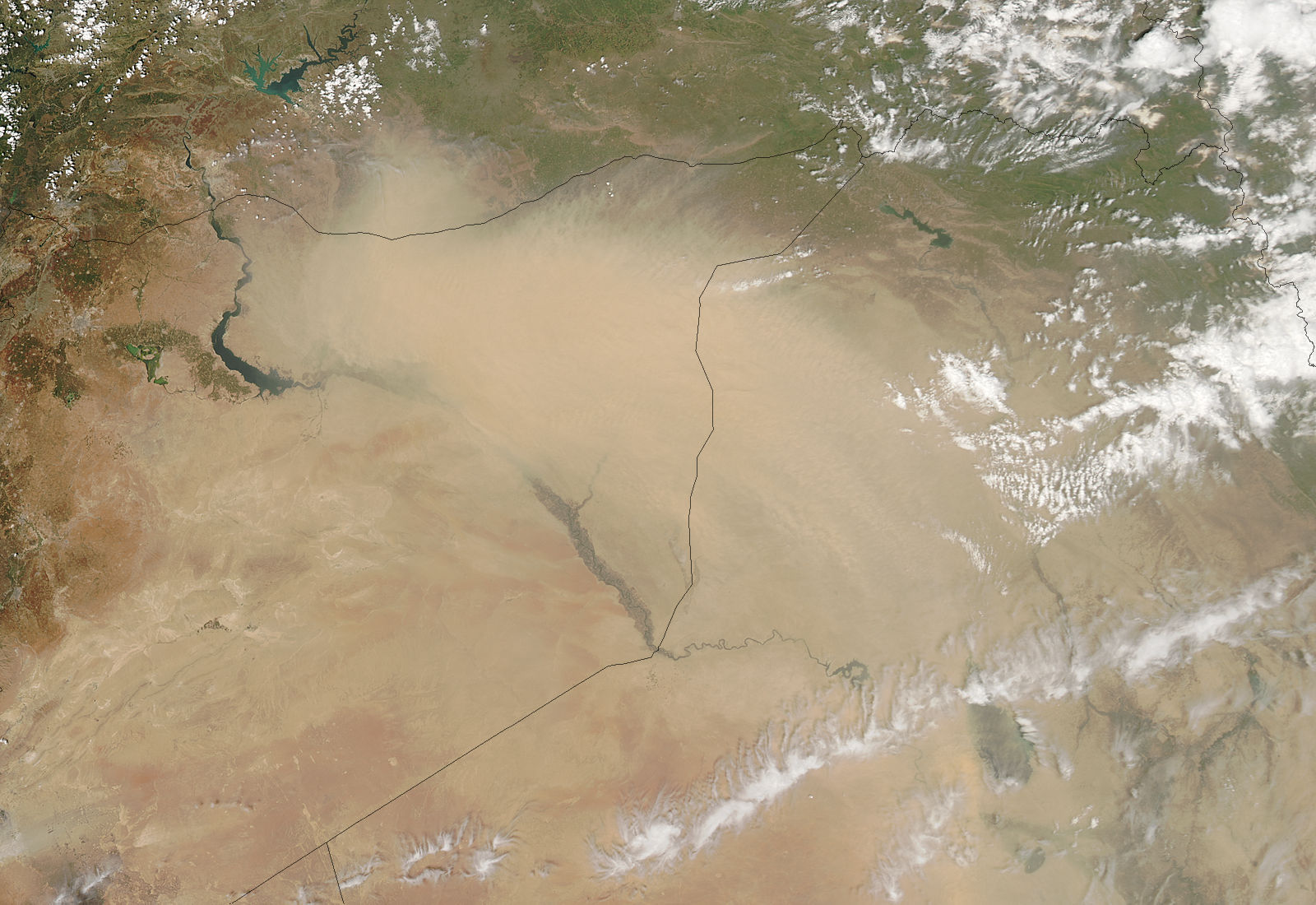 Dust storm over Syria and Iraq - related image preview