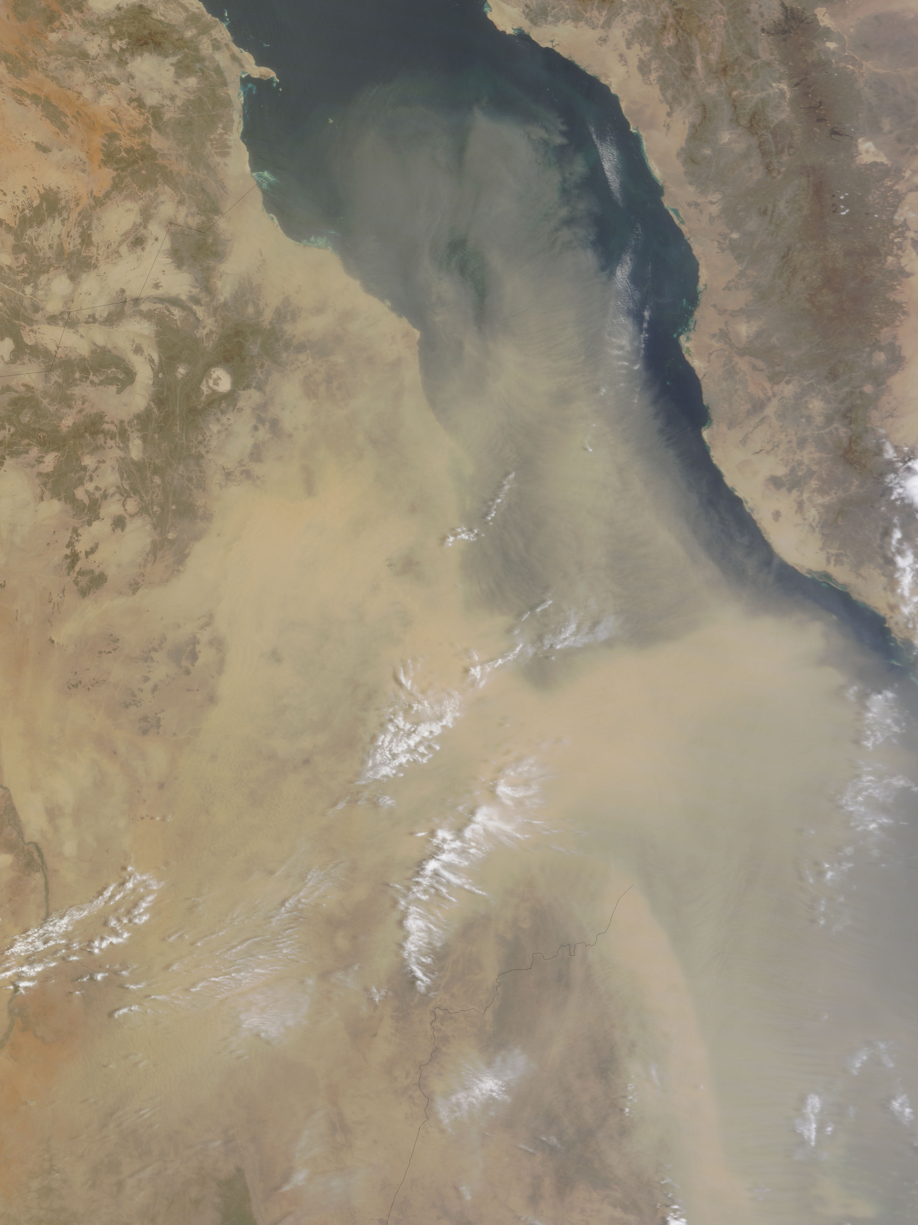 Dust storm over the Red Sea - related image preview