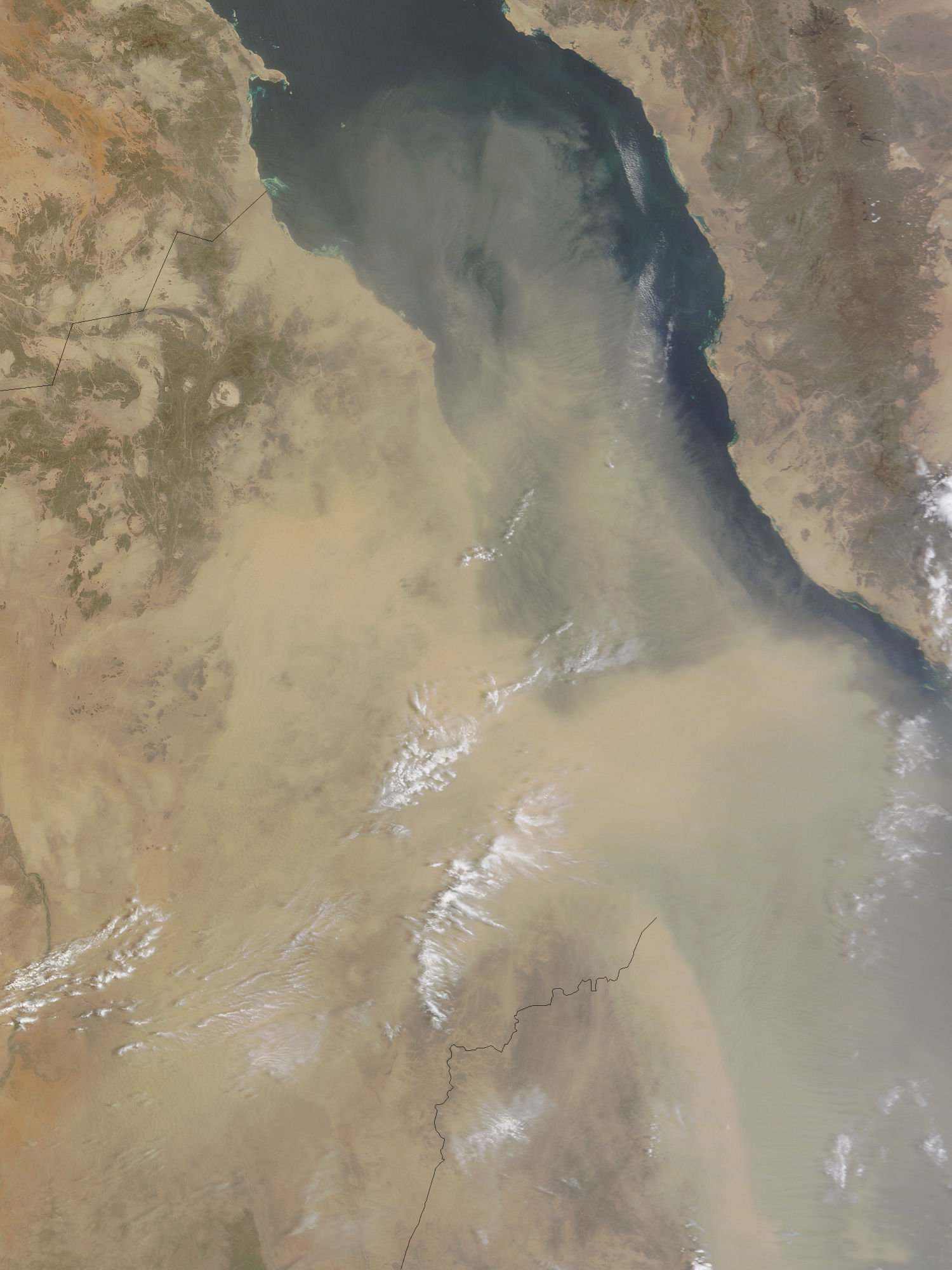 Dust storm over the Red Sea - related image preview