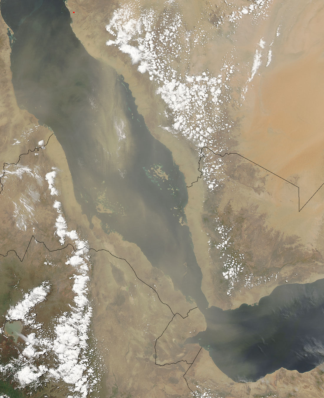 Dust storm over the Red Sea - related image preview