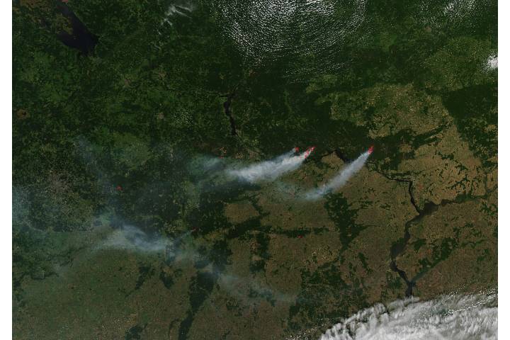 Fires in western Russia