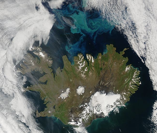 Phytoplankton bloom off northern Iceland - related image preview