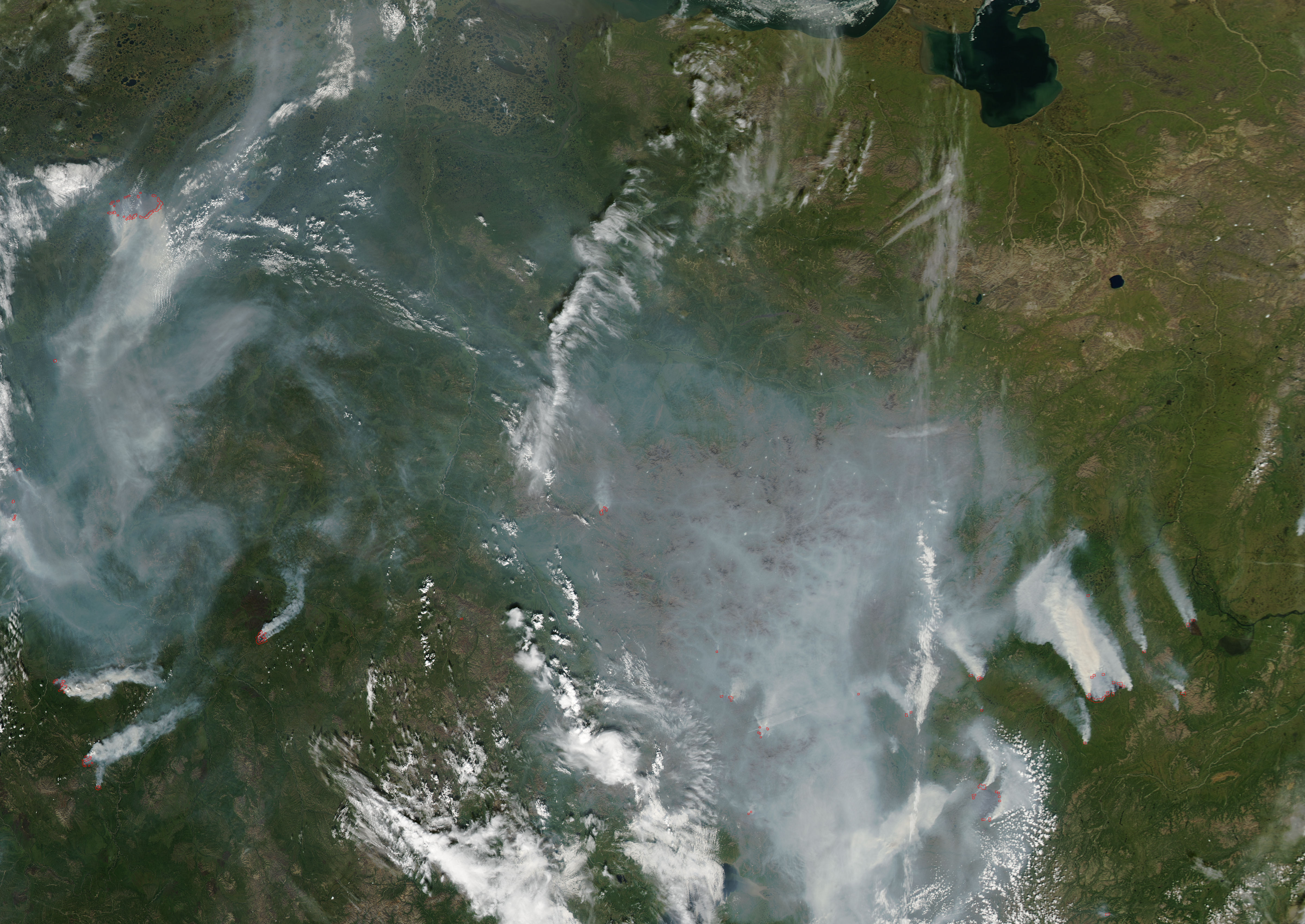 Fires and smoke in eastern Siberia - related image preview