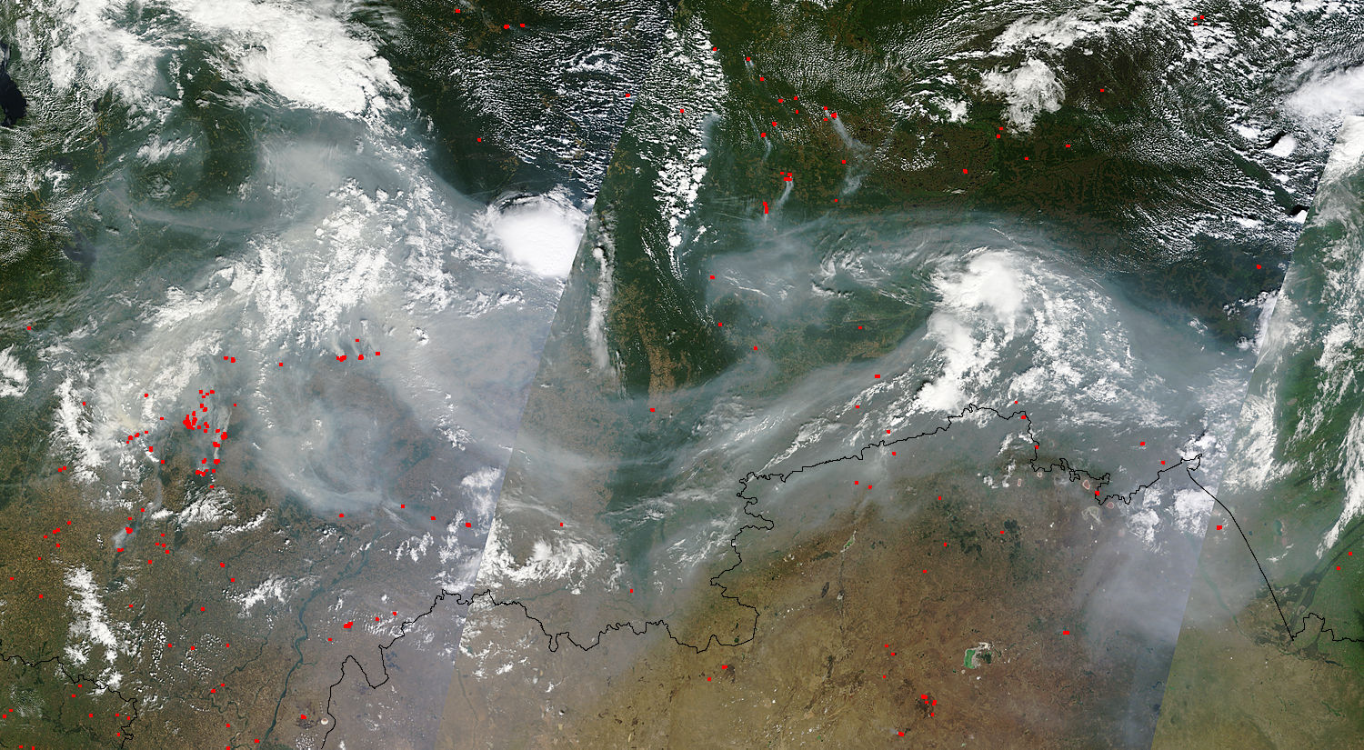 Smoke and fires across western Russia - related image preview
