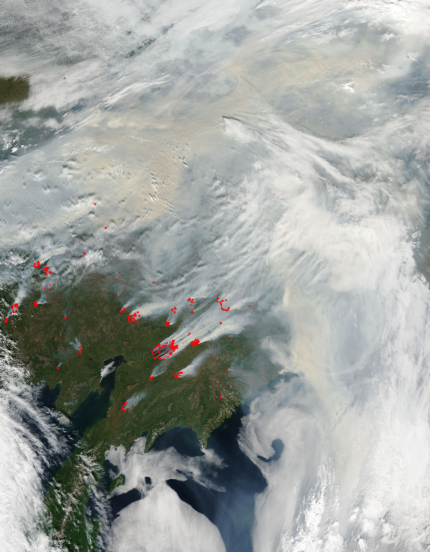 Fires and smoke in eastern Siberia - related image preview