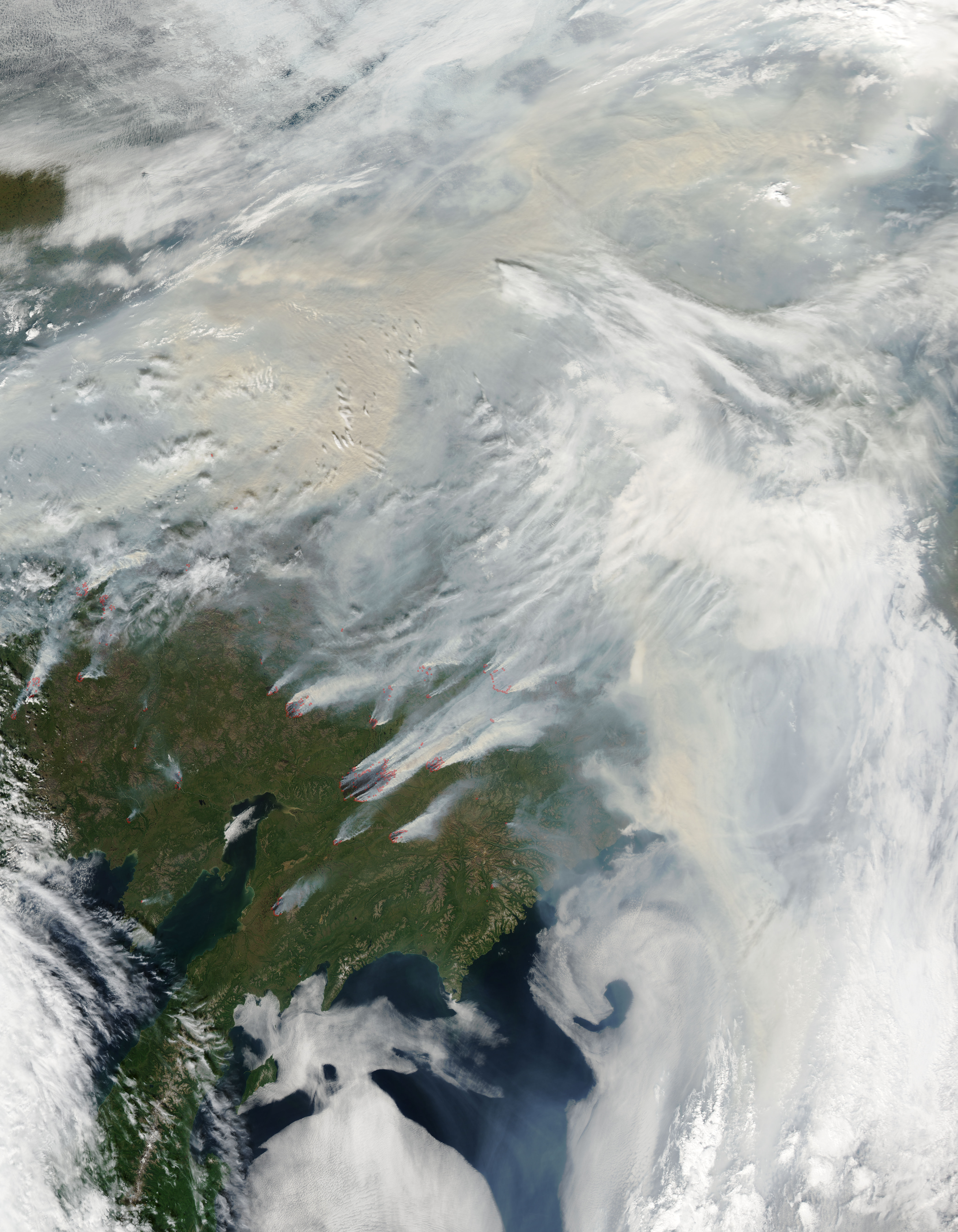 Fires and smoke in eastern Siberia - related image preview