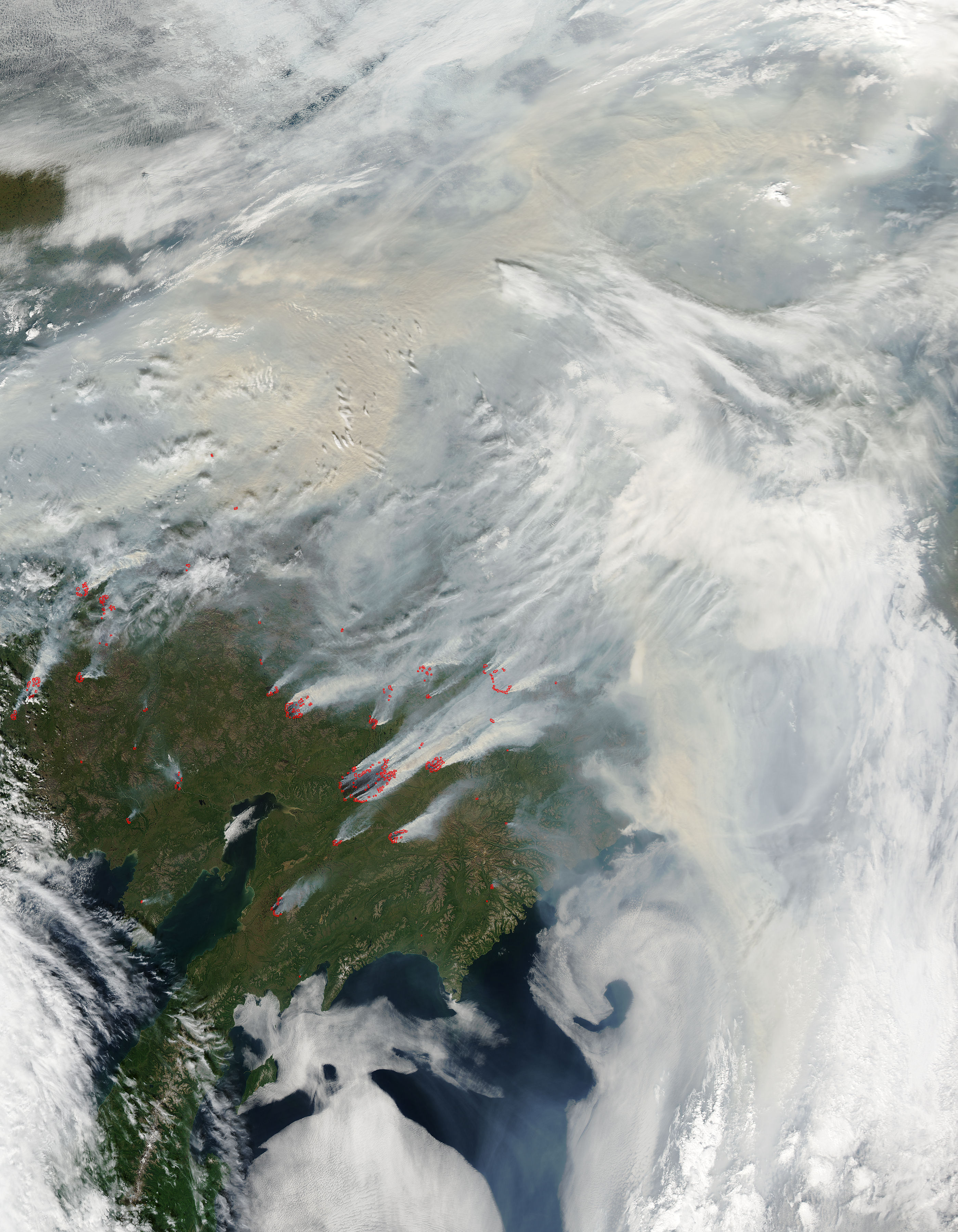 Fires and smoke in eastern Siberia - related image preview
