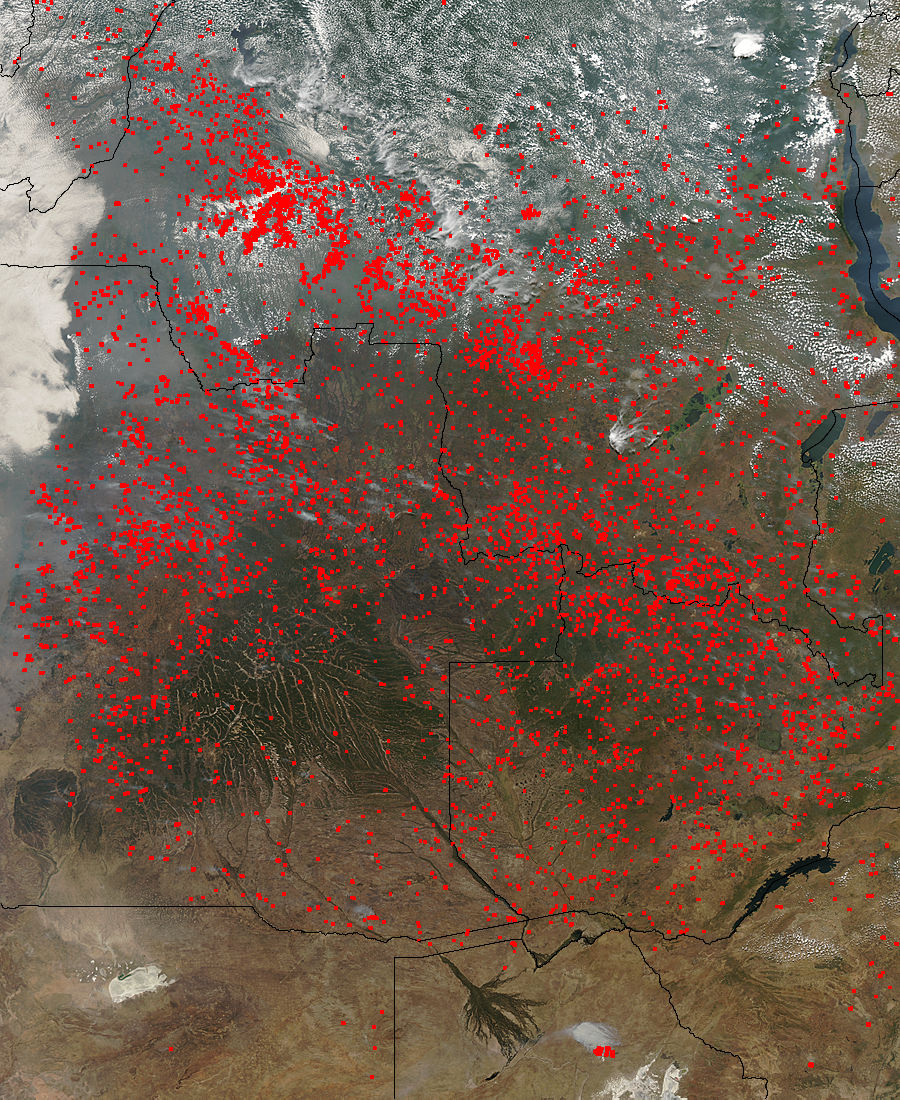 Fires across Central Africa - related image preview