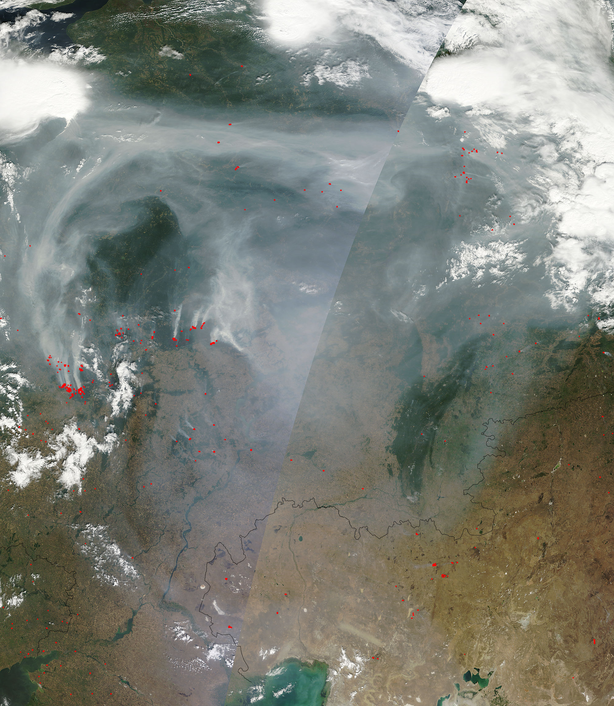 Smoke and fires across western Russia - related image preview