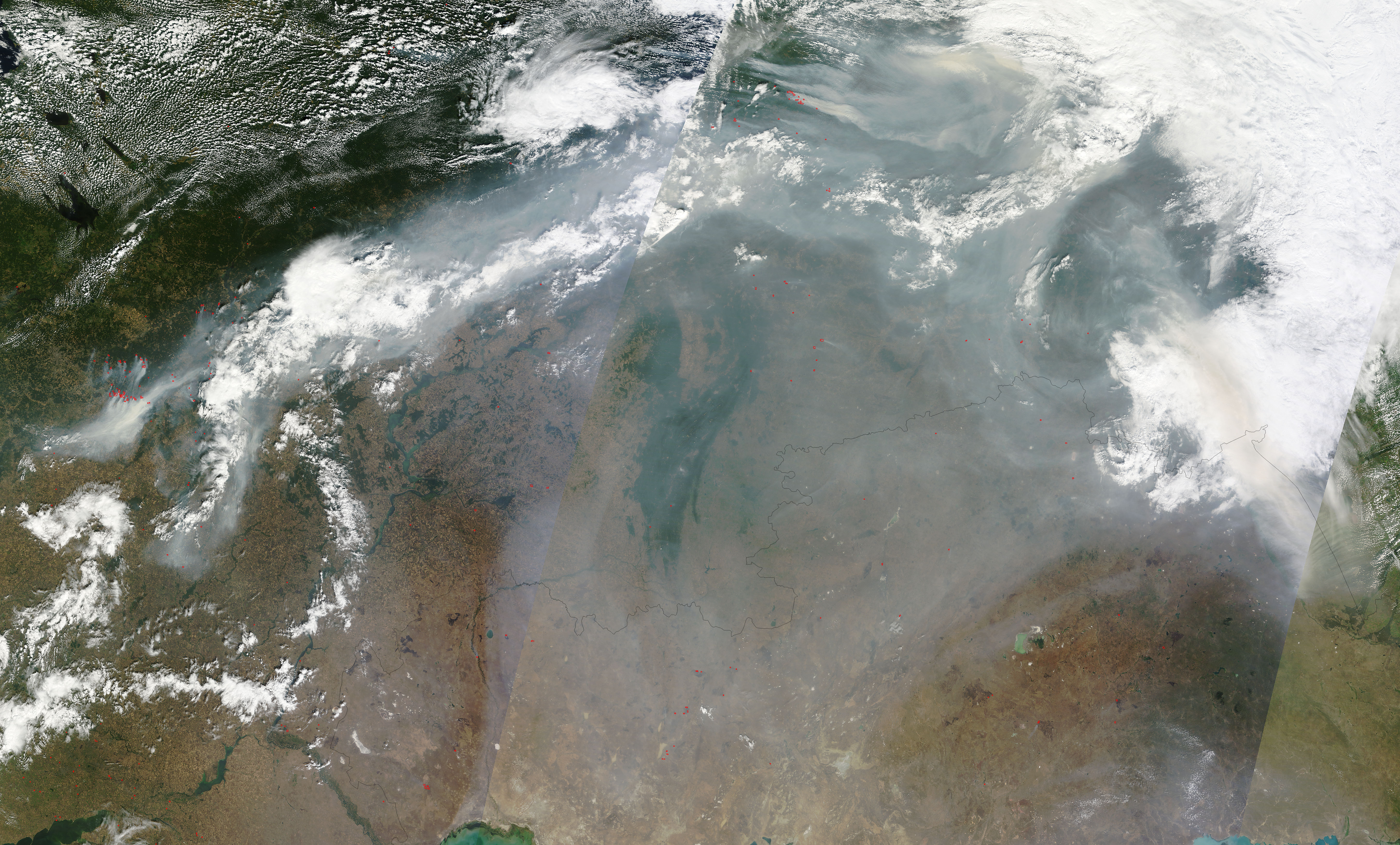 Smoke and fires across western Russia - related image preview