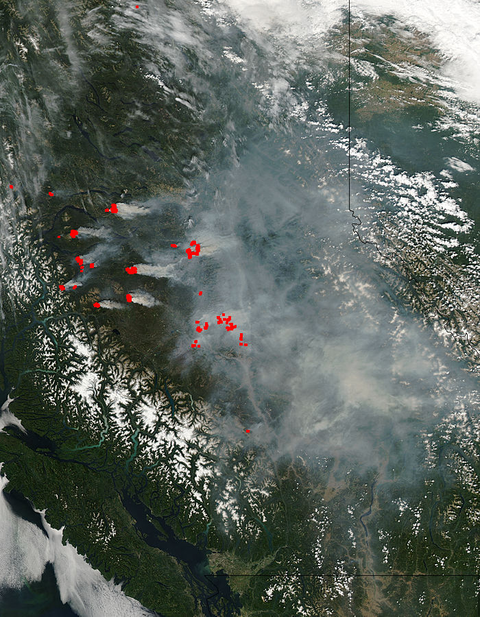 Fires and smoke in British Columbia - related image preview