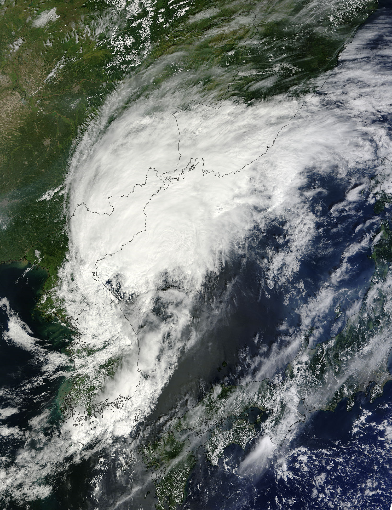 Tropical Storm Kompasu (08W) over Korea and China - related image preview