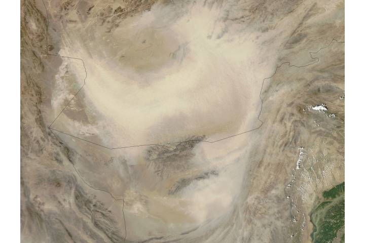 Dust storm in Afghanistan and Pakistan