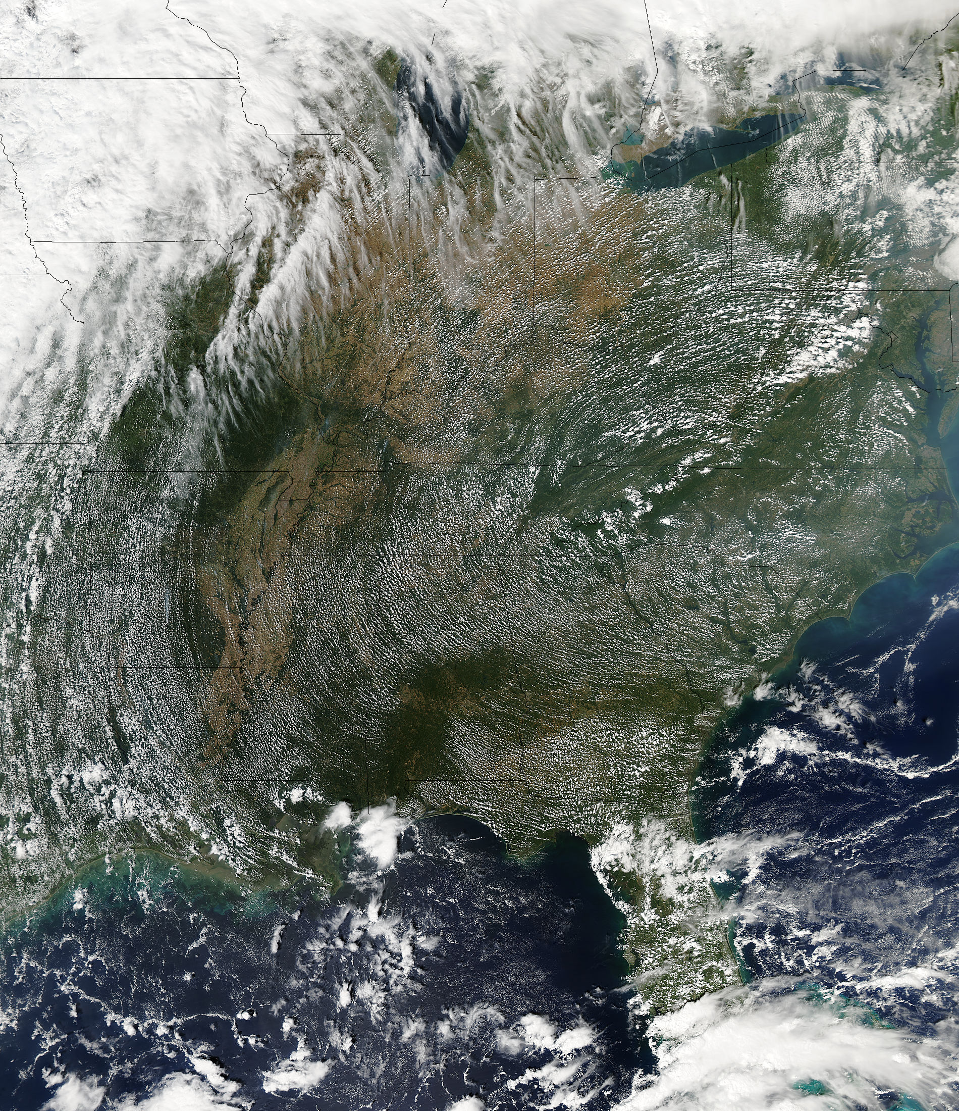 Cloud patterns over the eastern United States - related image preview