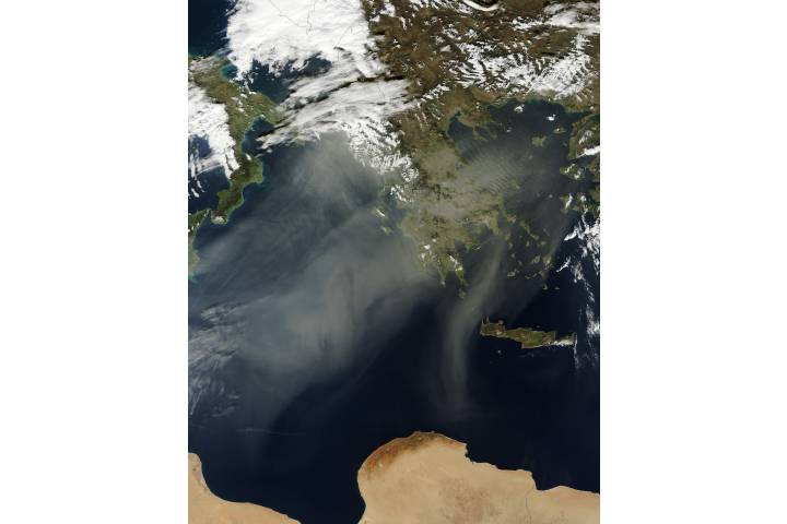 Saharan dust over Greece and the Mediterranean Sea - related imagethumbnail