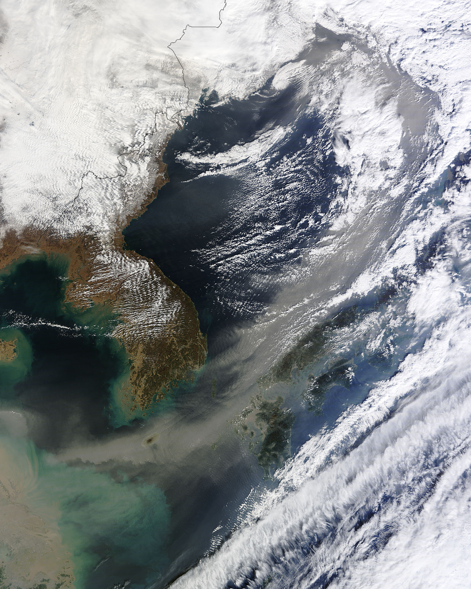 Dust from Gobi Desert over the Sea of Japan - image thumbnail