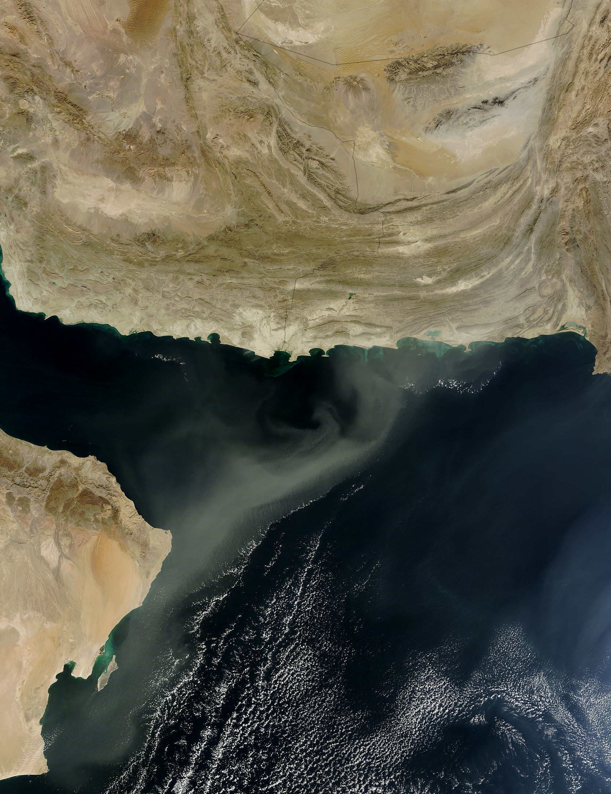 Dust storms in southwest Asia