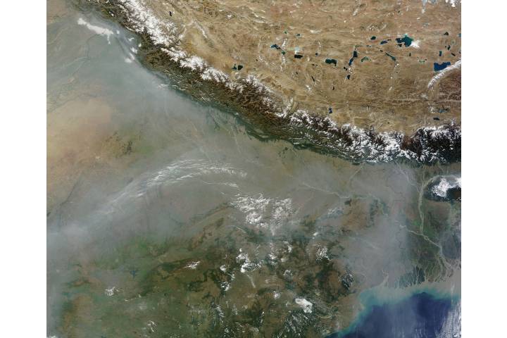 Haze over Northern India - selected image