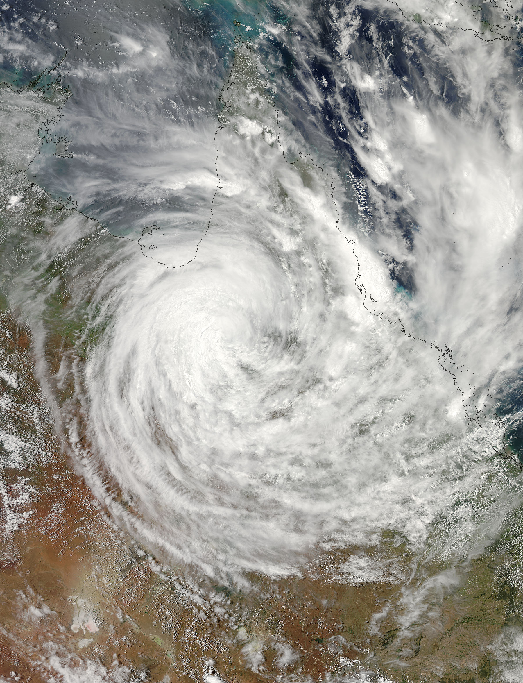 Tropical Cyclone Yasi (11P) over Australia