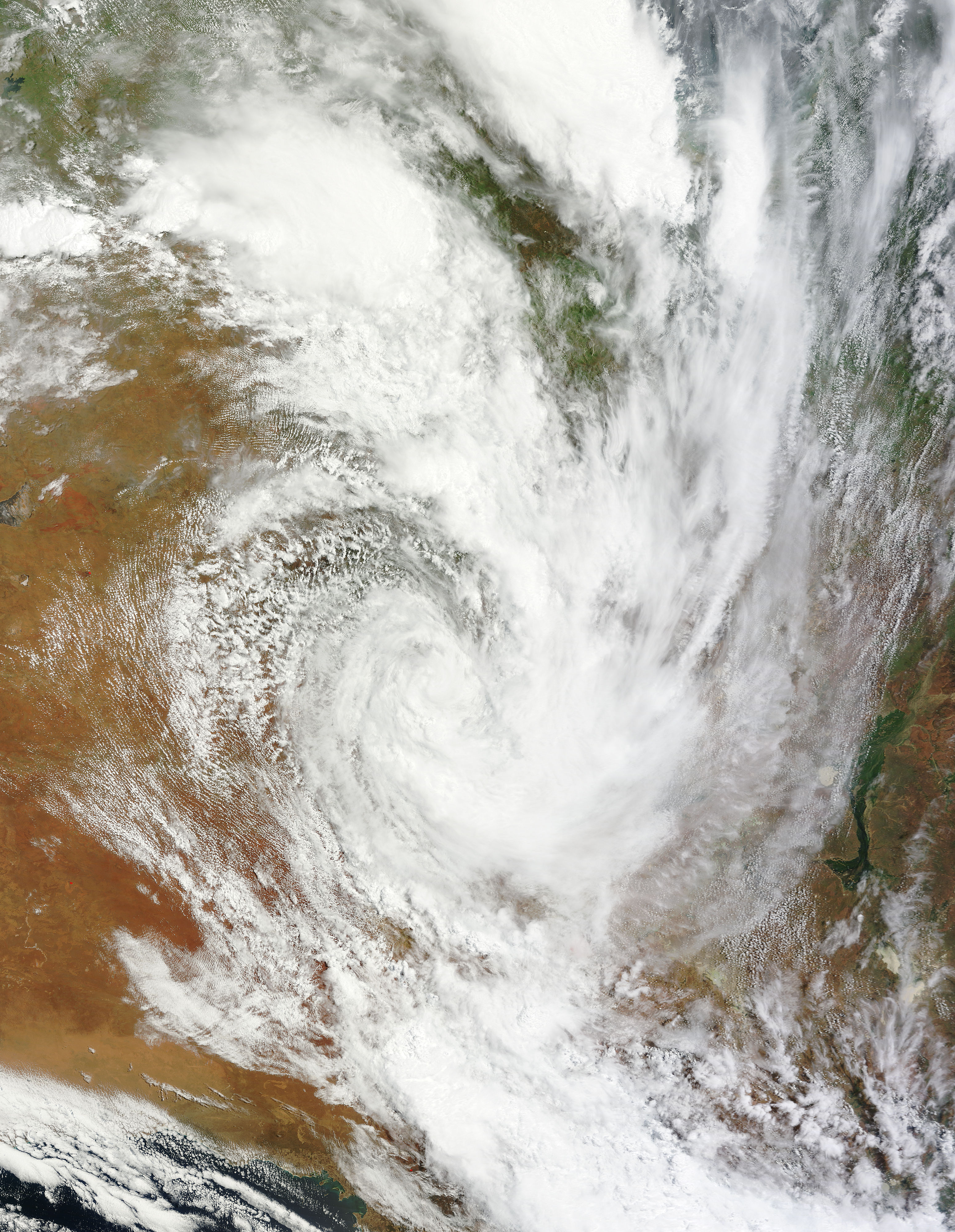 Remnant of Tropical Cyclone Yasi over Australia - related image preview