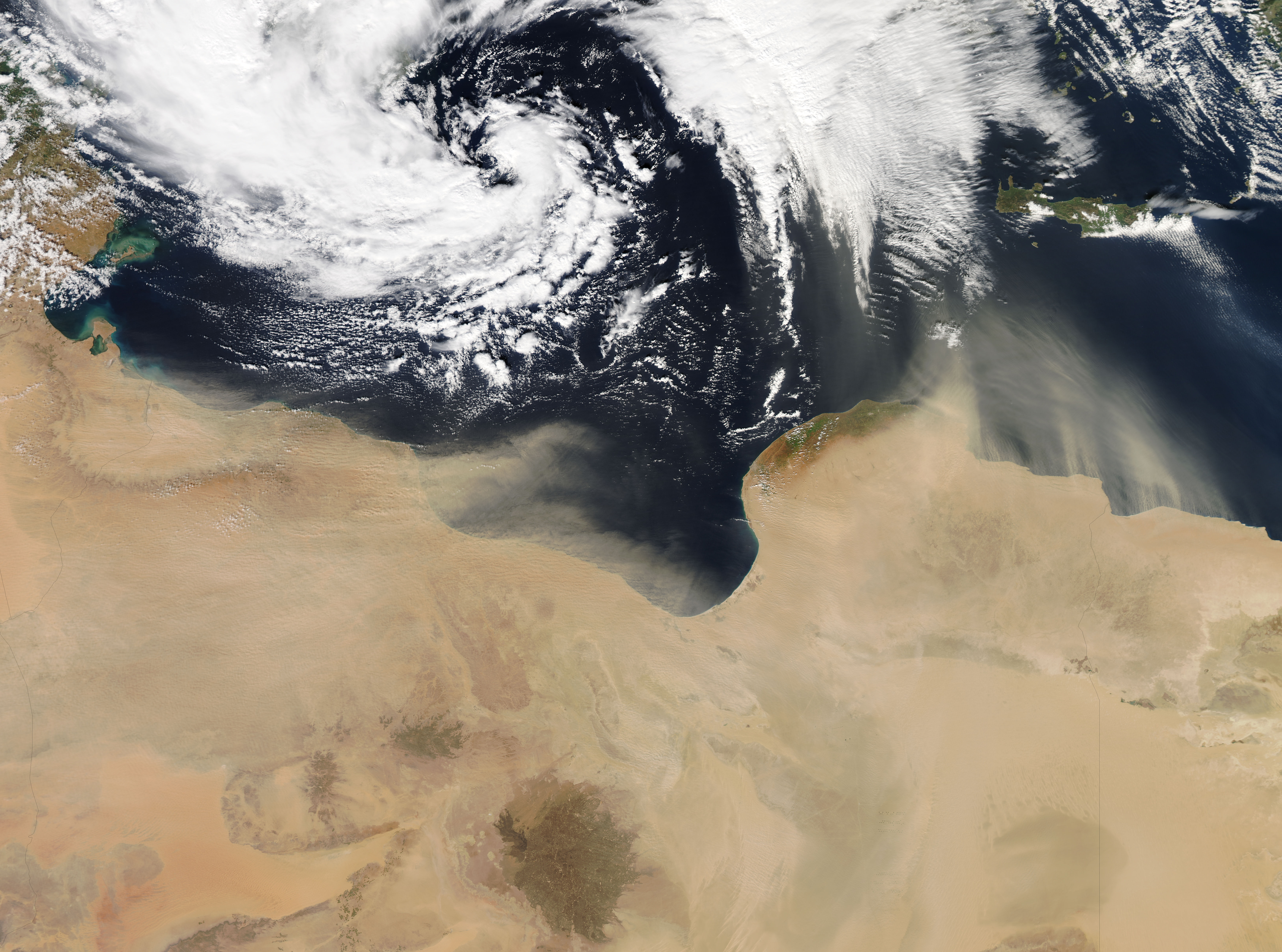 Dust storms off Libya and Egypt - related image preview