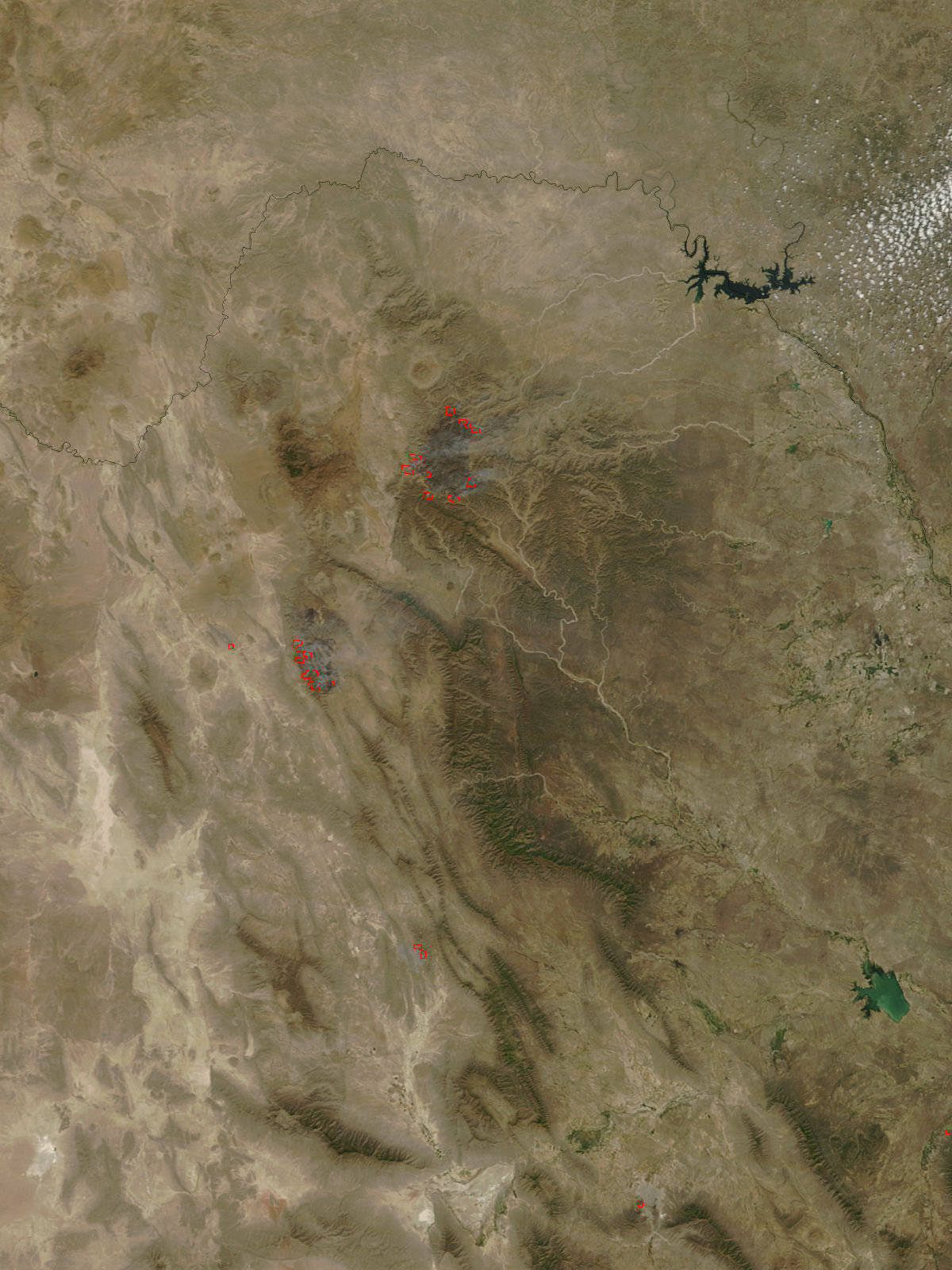 Fires in northern Mexico (true color) - related image preview